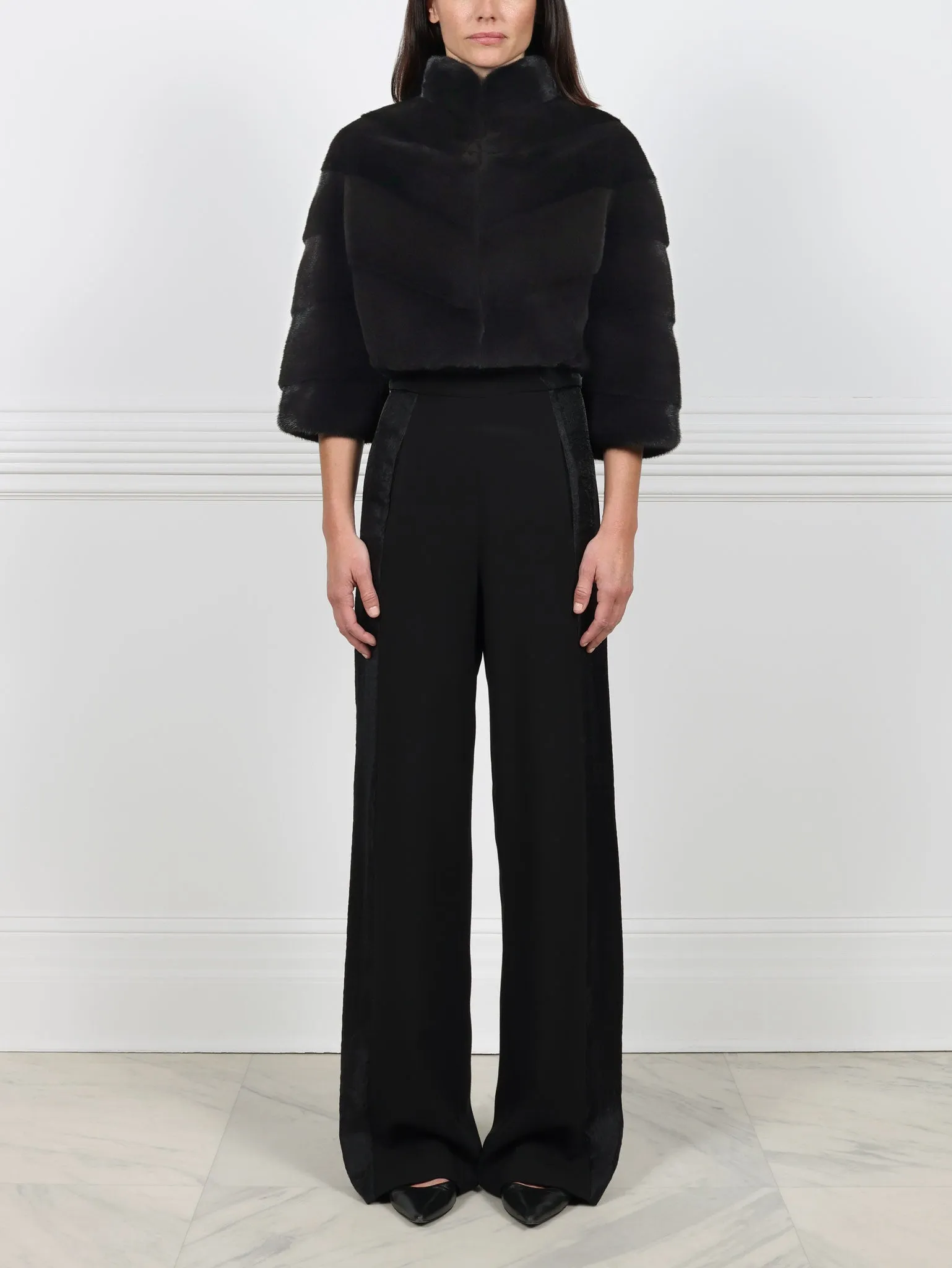 Diagonal Mink Fur Evening Jacket sold by Pologeorgis