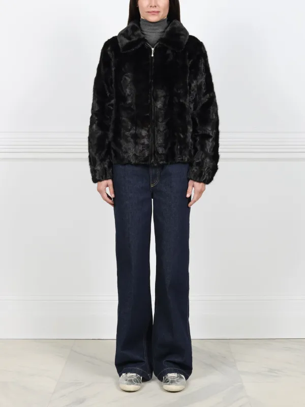 Upcycled Mink Fur Bomber Jacket sold by Pologeorgis