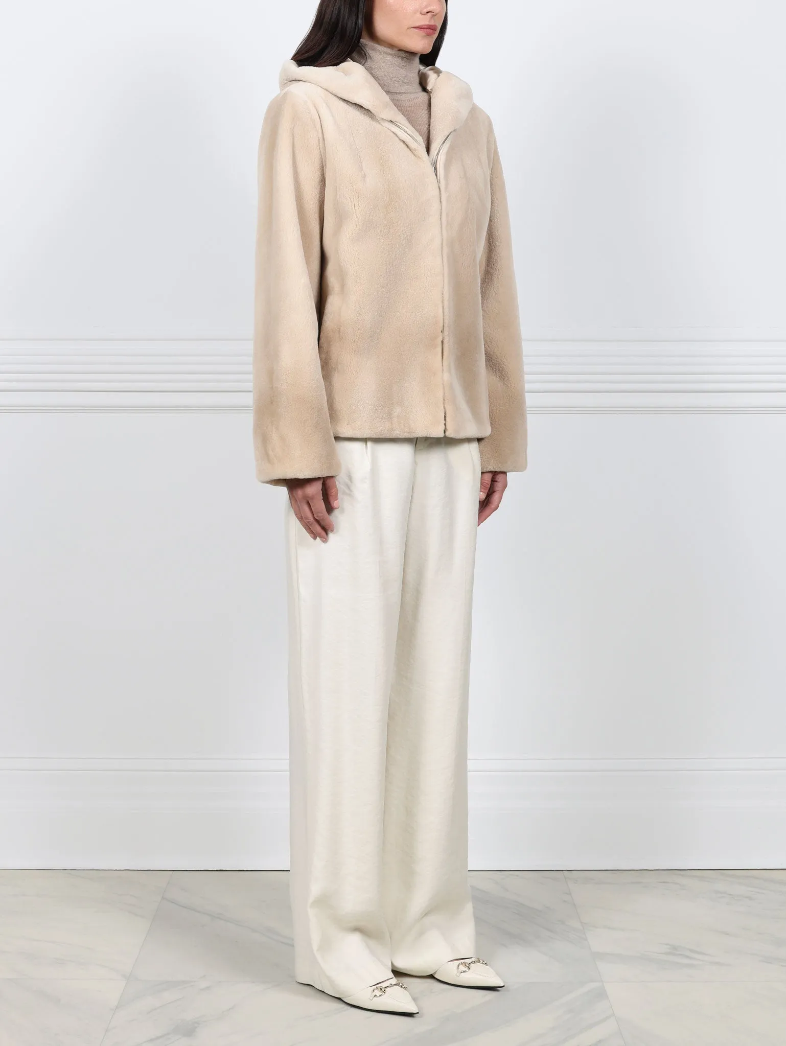 The Goldie Palomino Sheared Mink Fur Jacket sold by Pologeorgis product image thumbnail 2