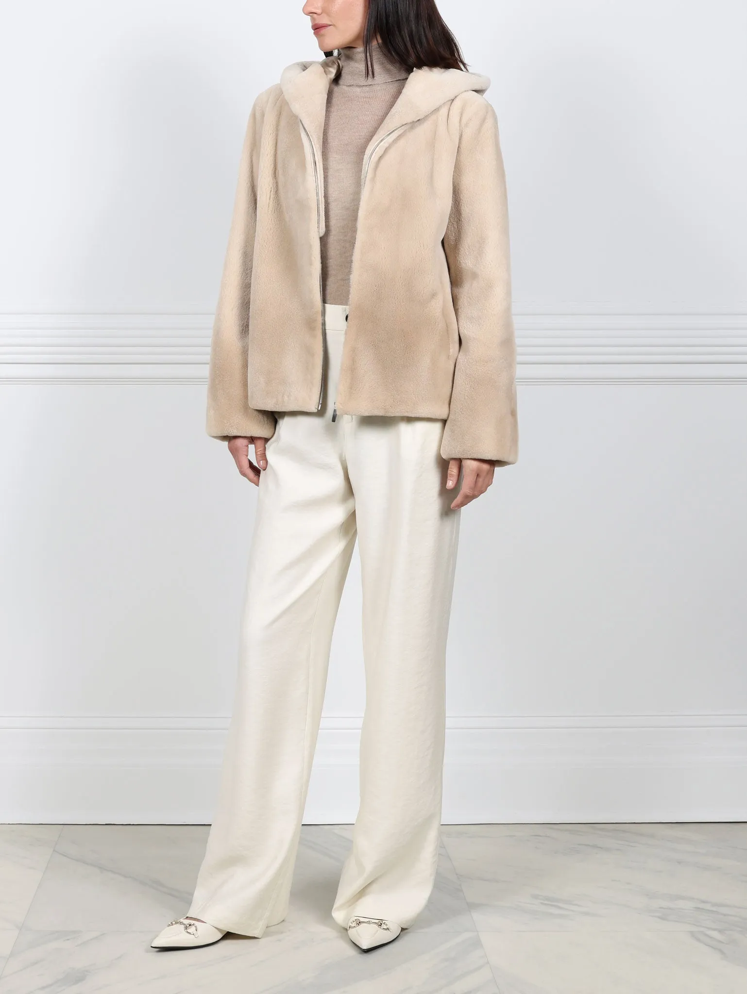 The Goldie Palomino Sheared Mink Fur Jacket sold by Pologeorgis product image thumbnail 4