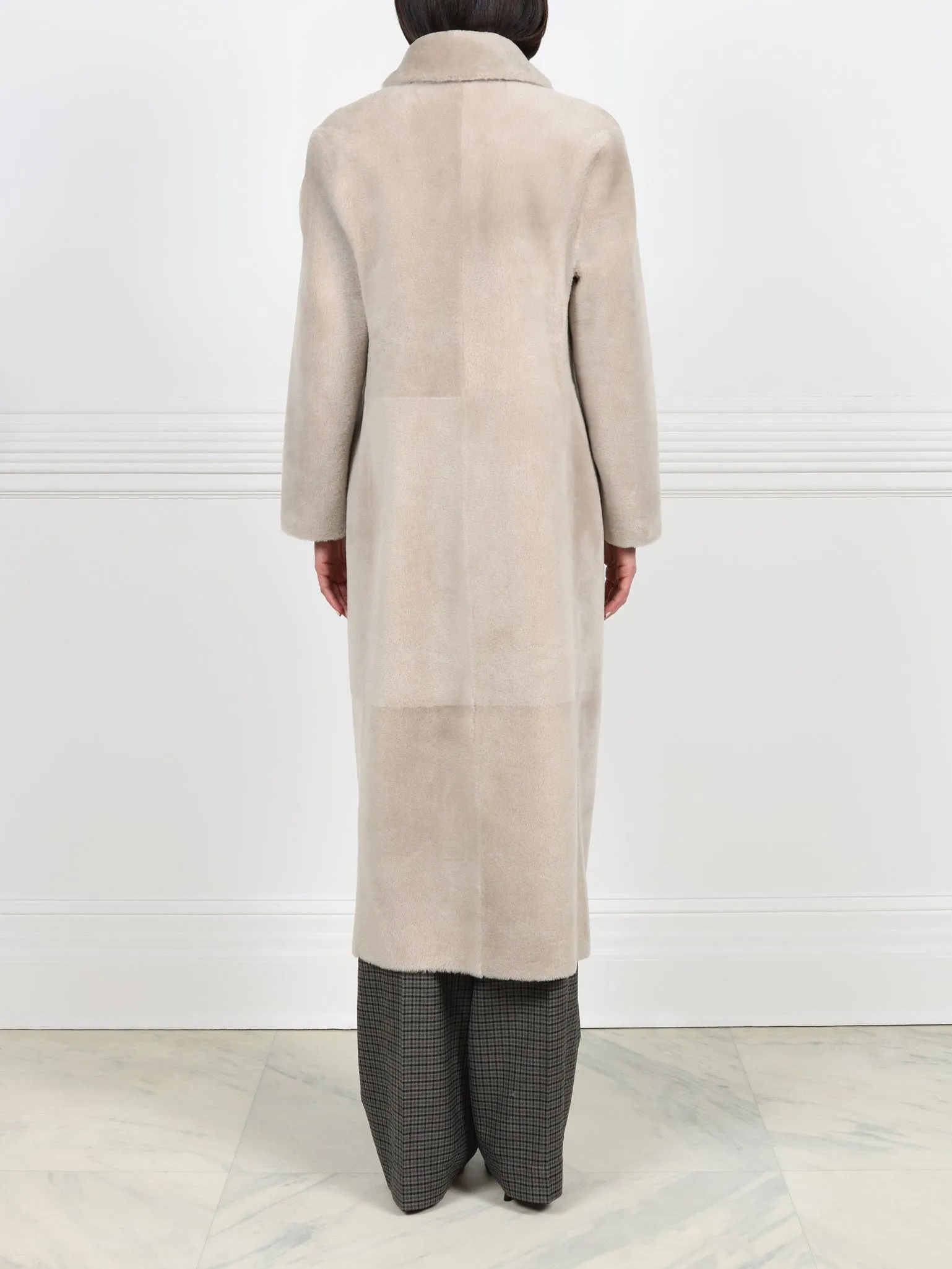 Beige Shearling Coat sold by Pologeorgis product image thumbnail 4