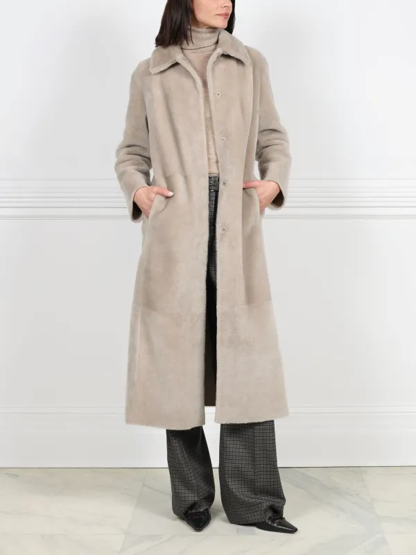 Reversible Merino Shearling Coat sold by Pologeorgis