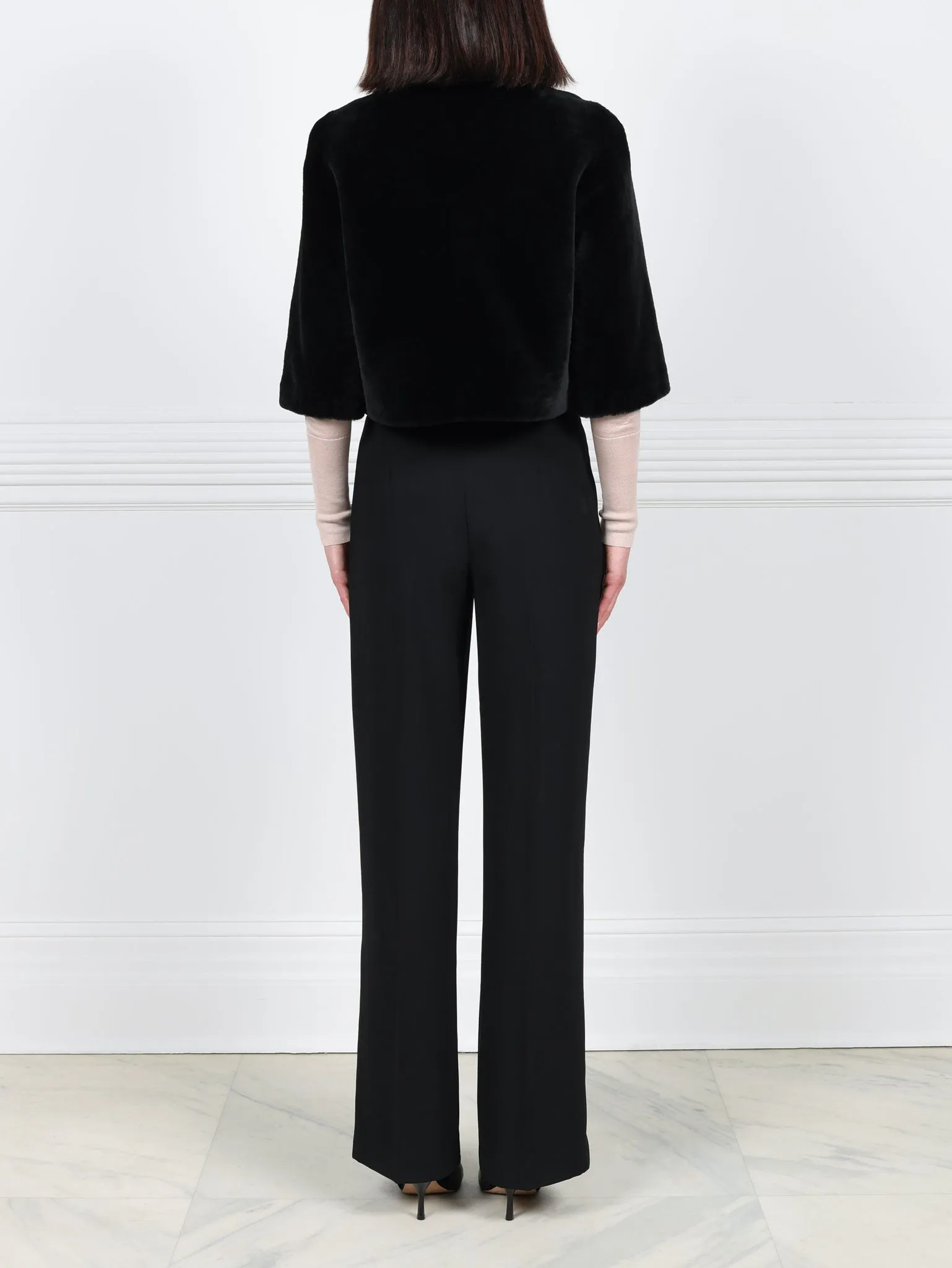 Shearling Cropped Jacket sold by Pologeorgis product image thumbnail 3