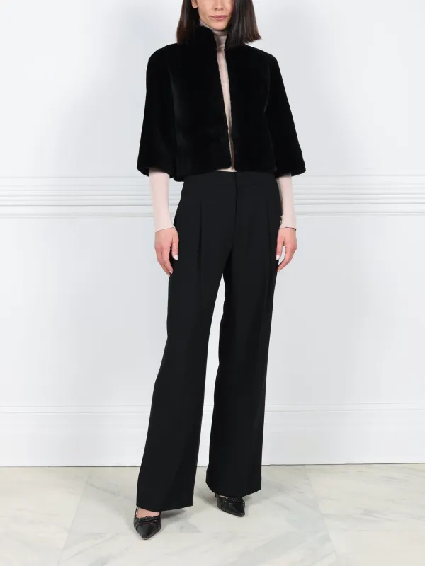 Shearling Cropped Jacket sold by Pologeorgis