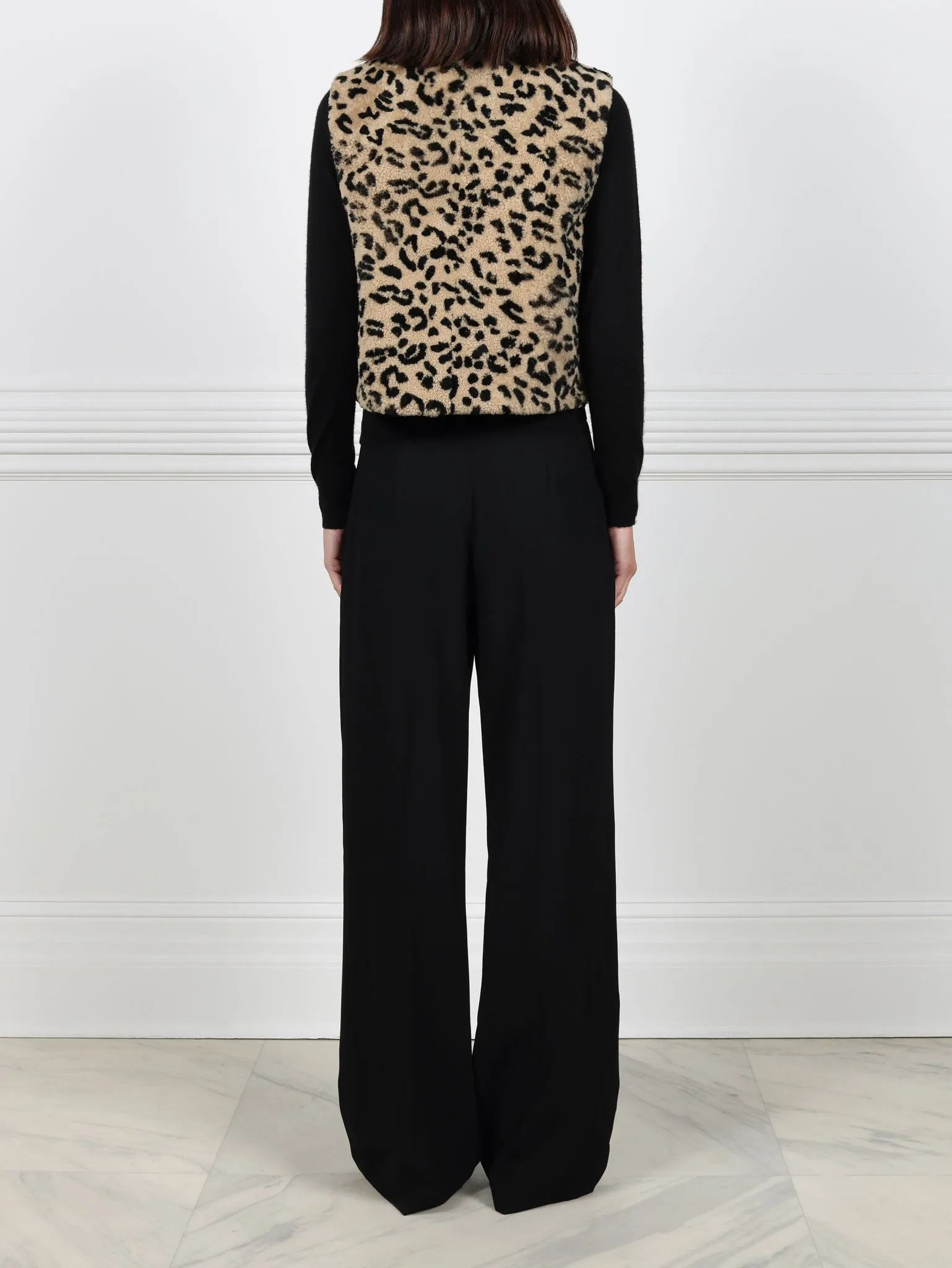 Leopard Print Upcycled Shearling Vest sold by Pologeorgis product image thumbnail 2