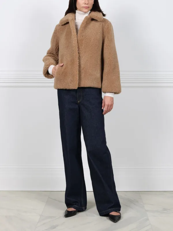 Curly Shearling Crop Jacket sold by Pologeorgis