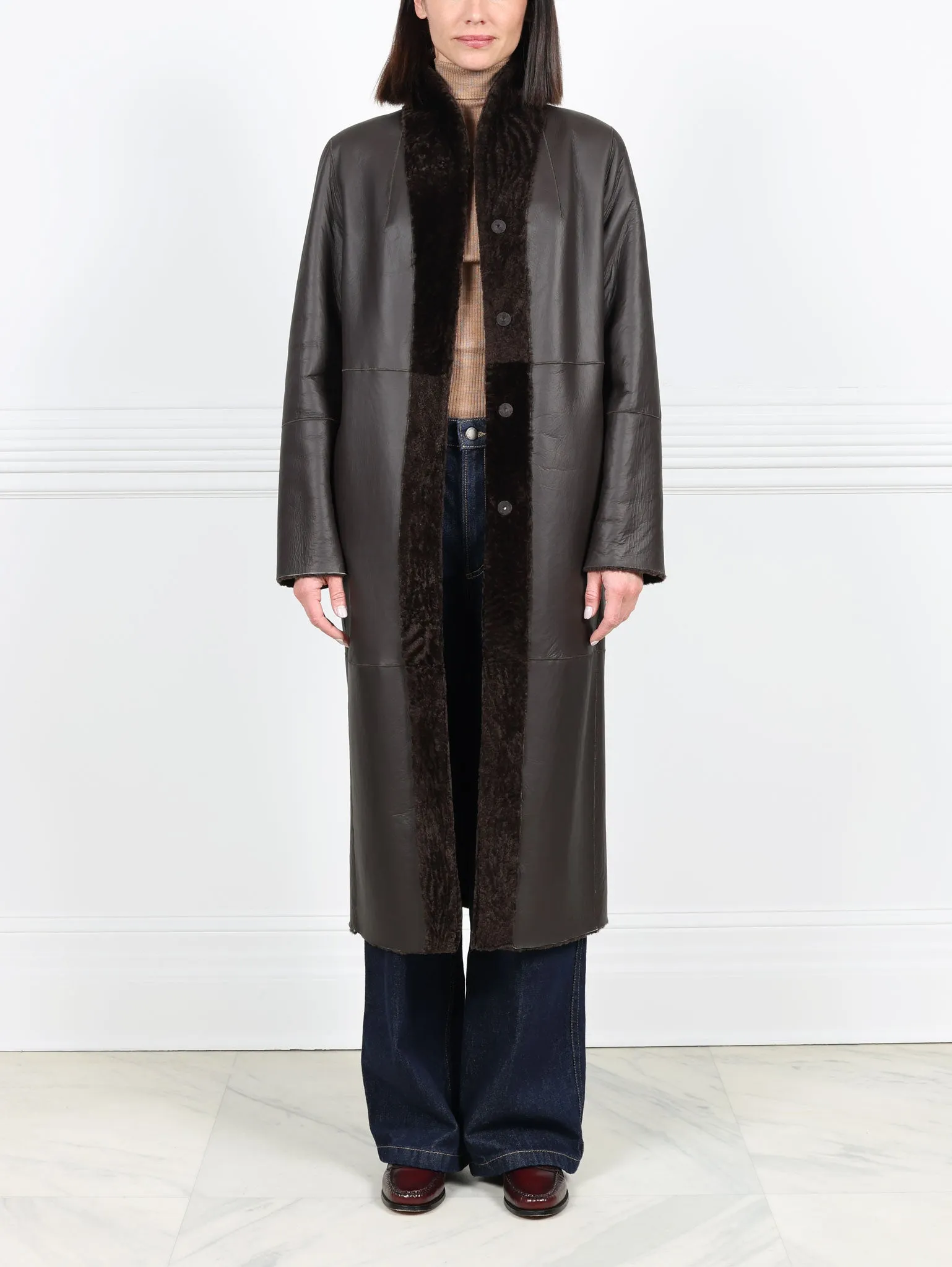The Cleo Reversible Shearling Coat sold by Pologeorgis product image thumbnail 3