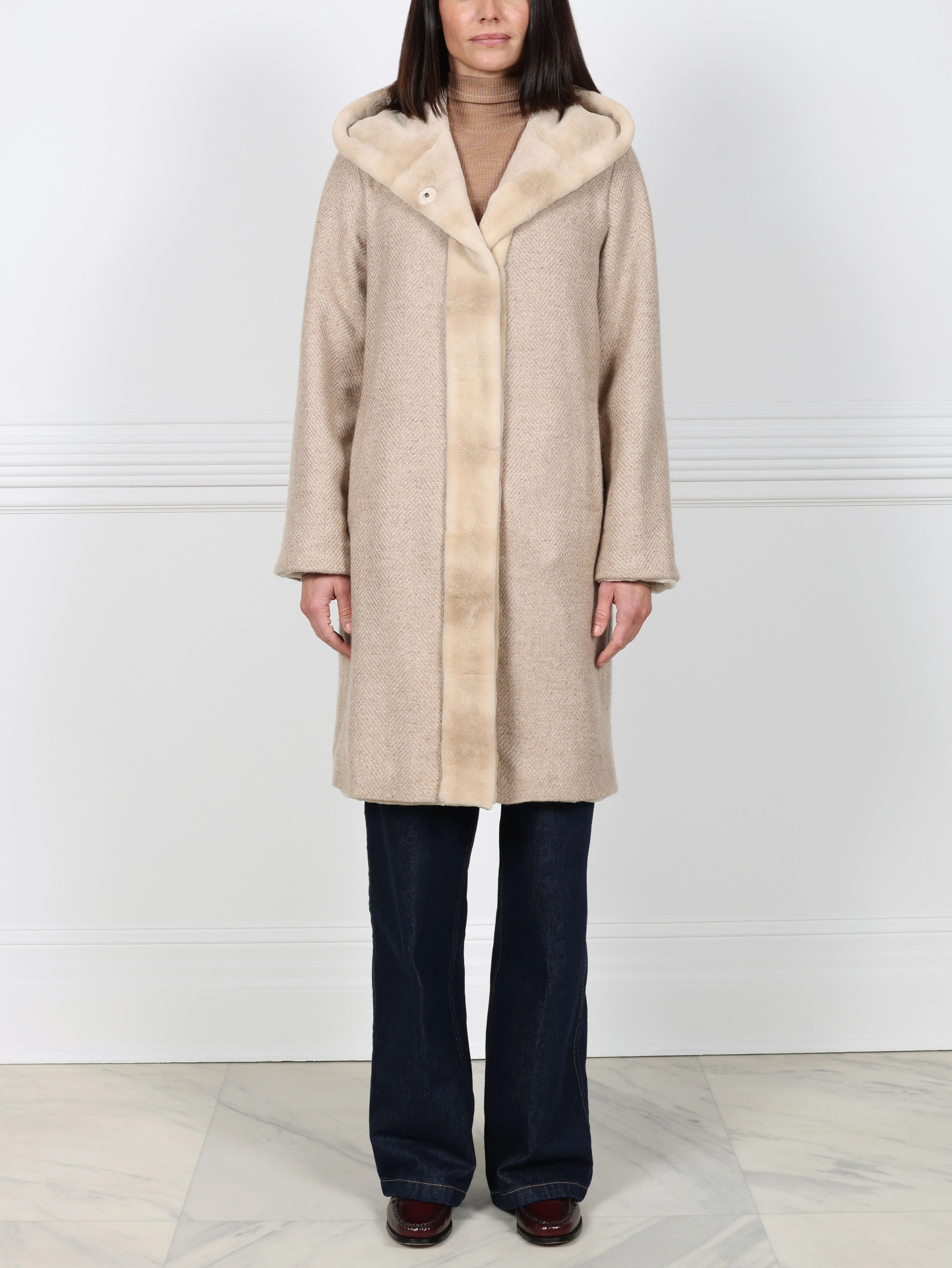 The Sandy Sheared Mink Reversible Coat sold by Pologeorgis product image thumbnail 2