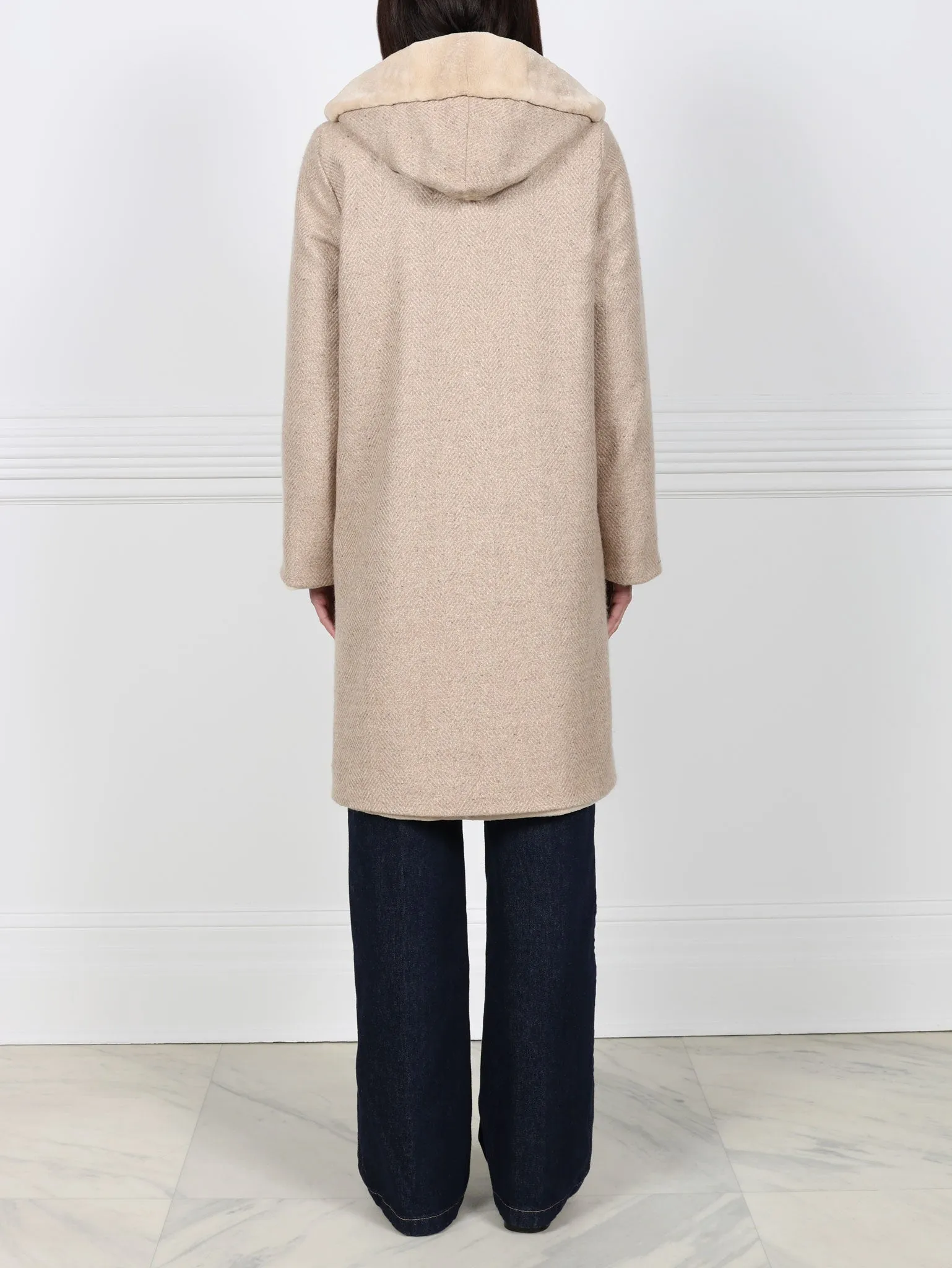 The Sandy Sheared Mink Reversible Coat sold by Pologeorgis product image thumbnail 5