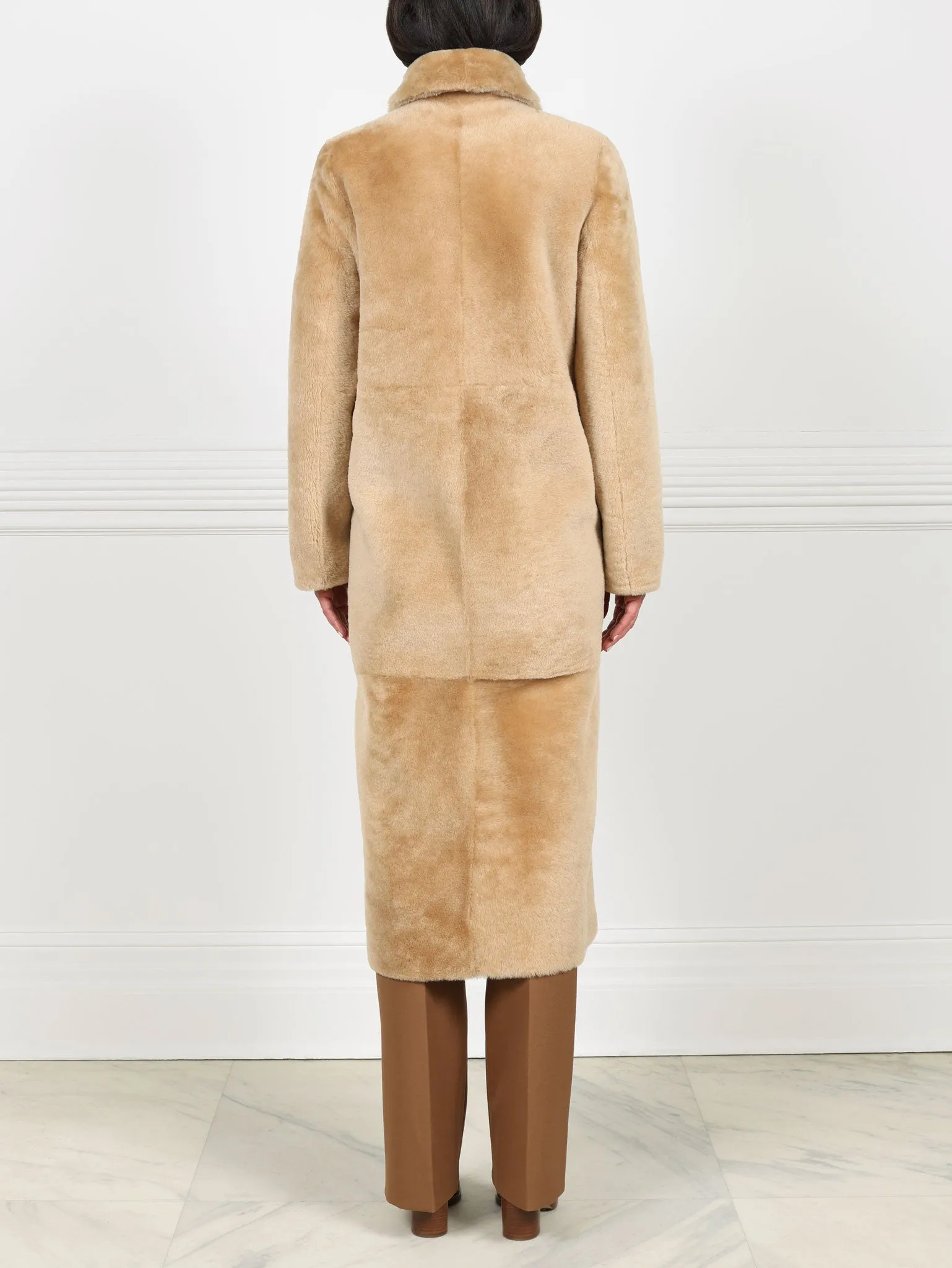 Camel Shearling Coat sold by Pologeorgis product image thumbnail 4