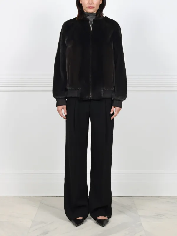 The Willard Mink Bomber Jacket sold by Pologeorgis