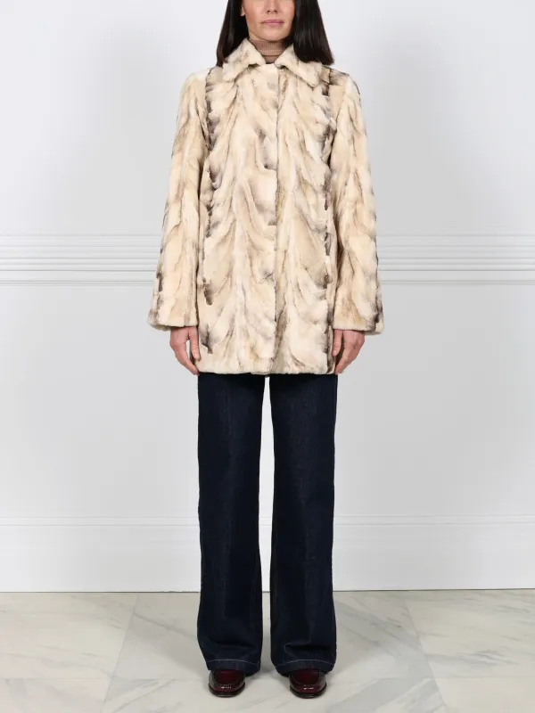 The Tate Upcycled Mink Fur Coat sold by Pologeorgis