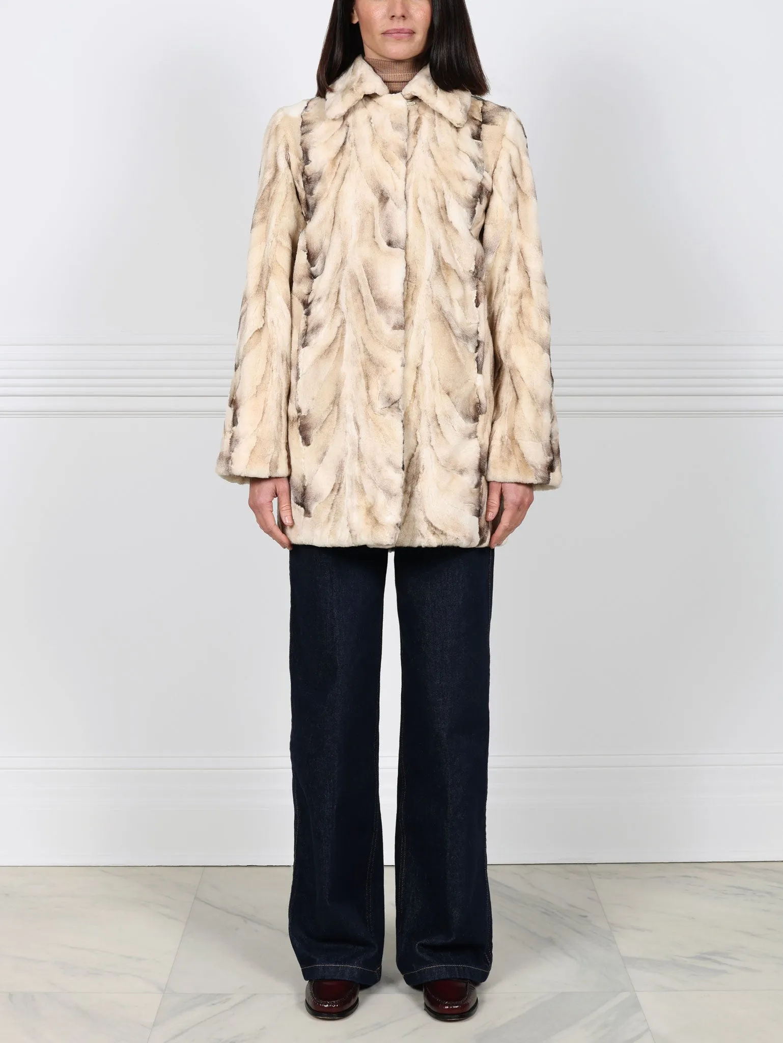 The Tate Upcycled Mink Fur Coat sold by Pologeorgis