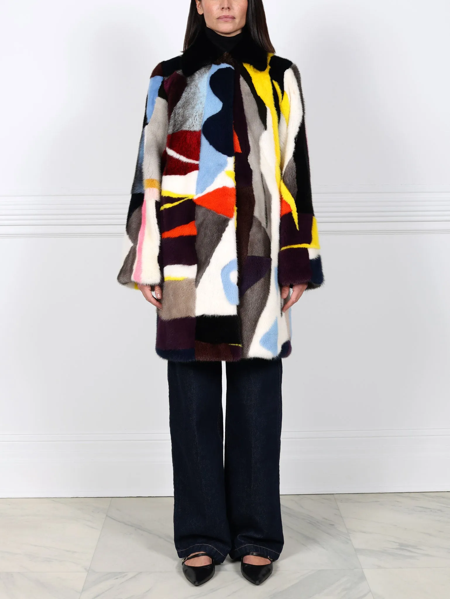 The Miro Upcycled Mink Coat sold by Pologeorgis