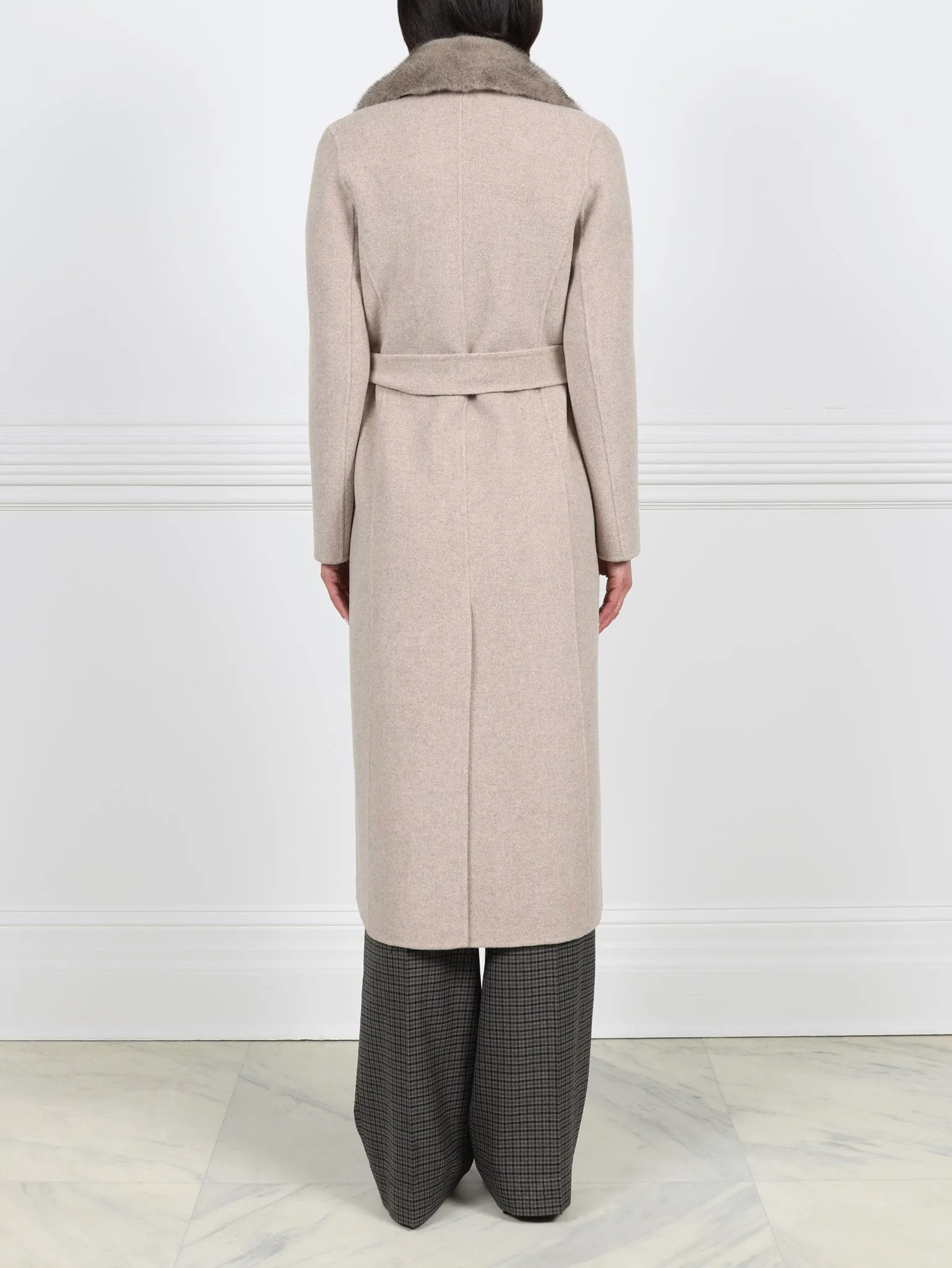The Anita Wool Cashmere Coat with Mink Collar sold by Pologeorgis product image thumbnail 5