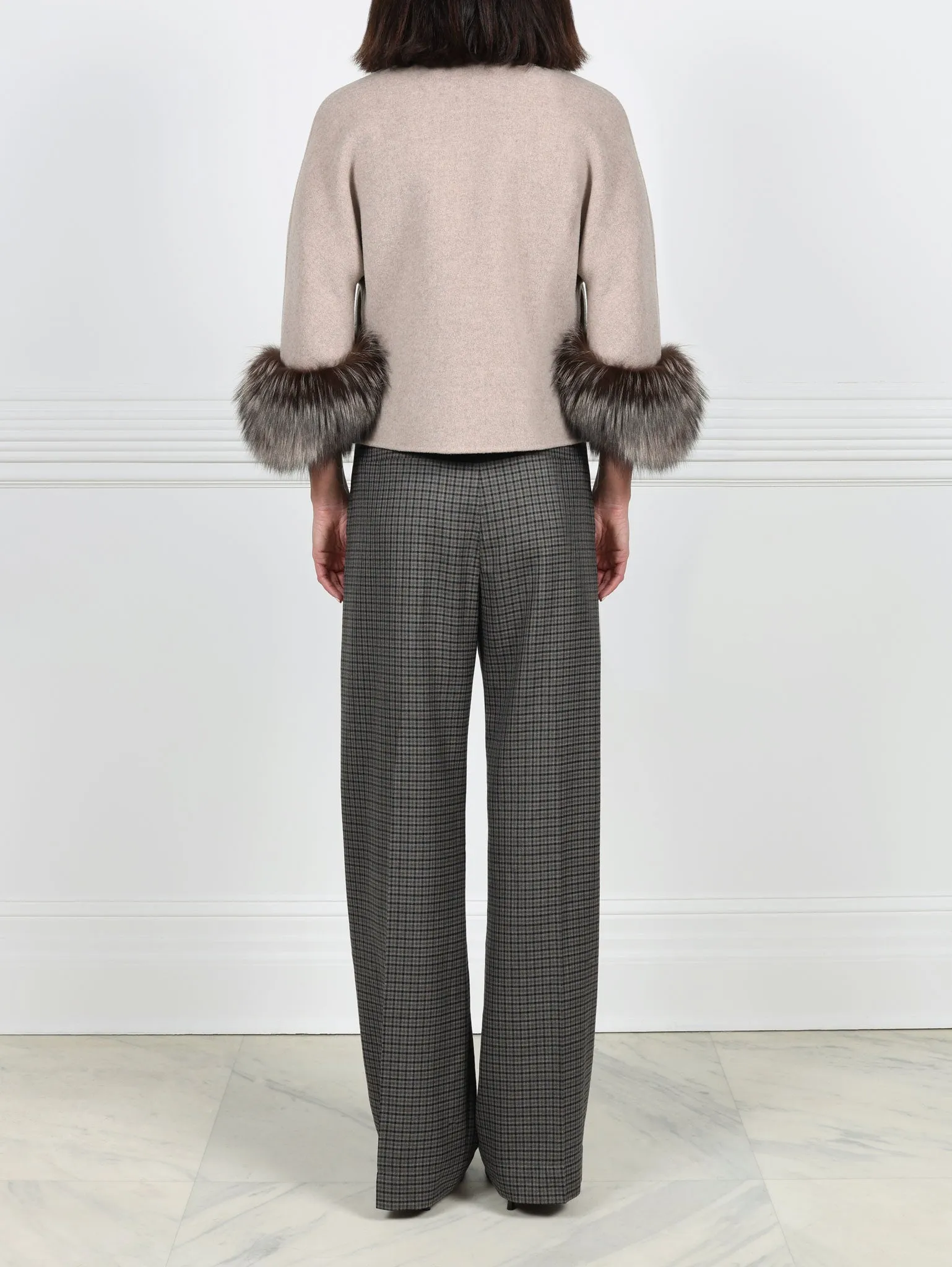 The Cookie Double Face Jacket with Fox Fur Cuffs sold by Pologeorgis product image thumbnail 5