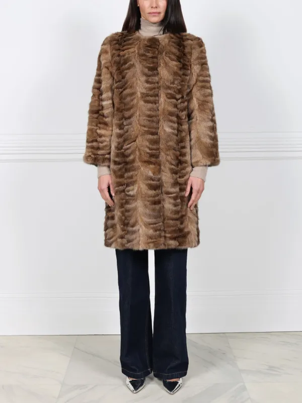 Upcycled Golden Sable Fur Coat sold by Pologeorgis