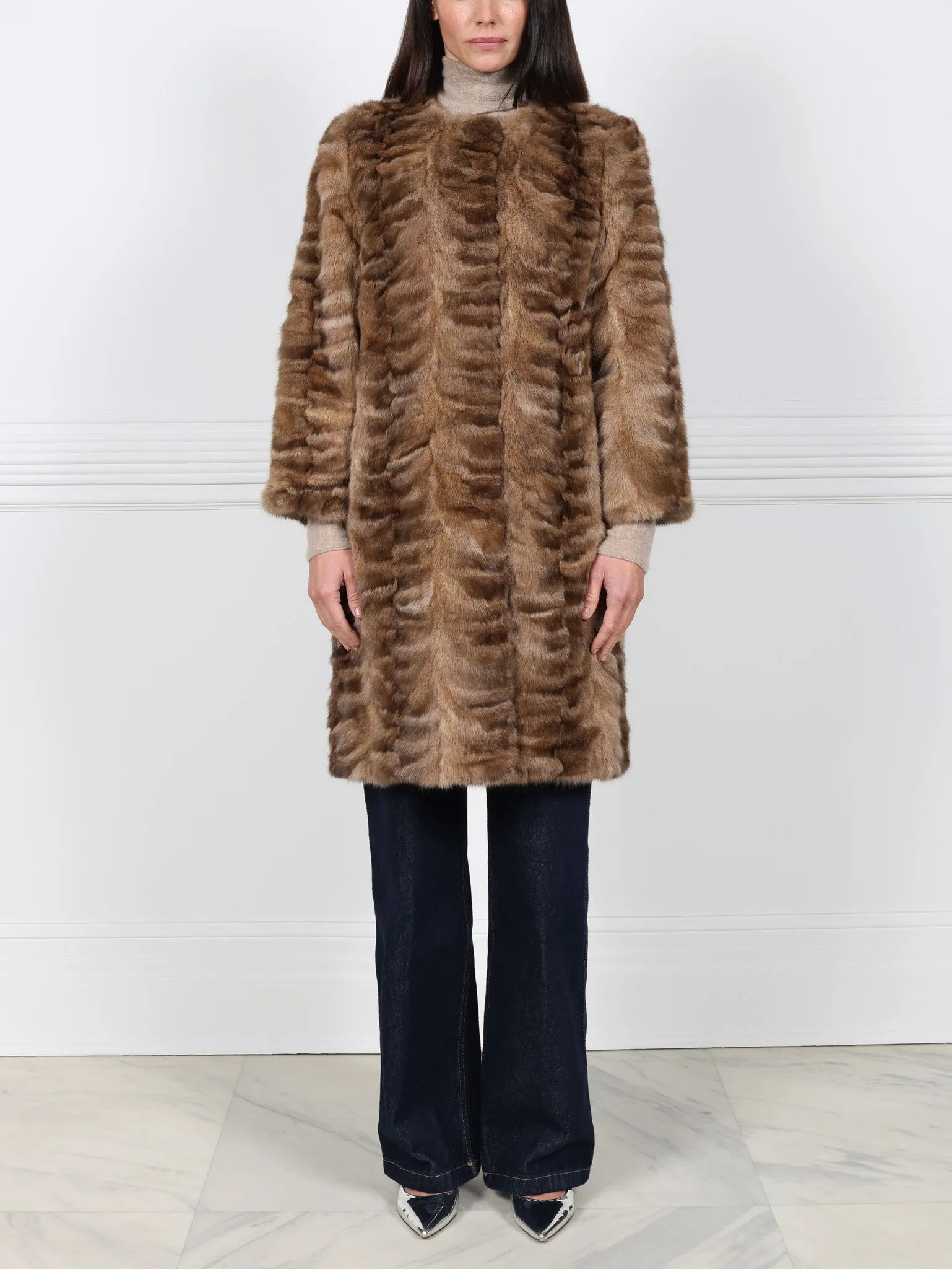 Upcycled Golden Sable Fur Coat sold by Pologeorgis