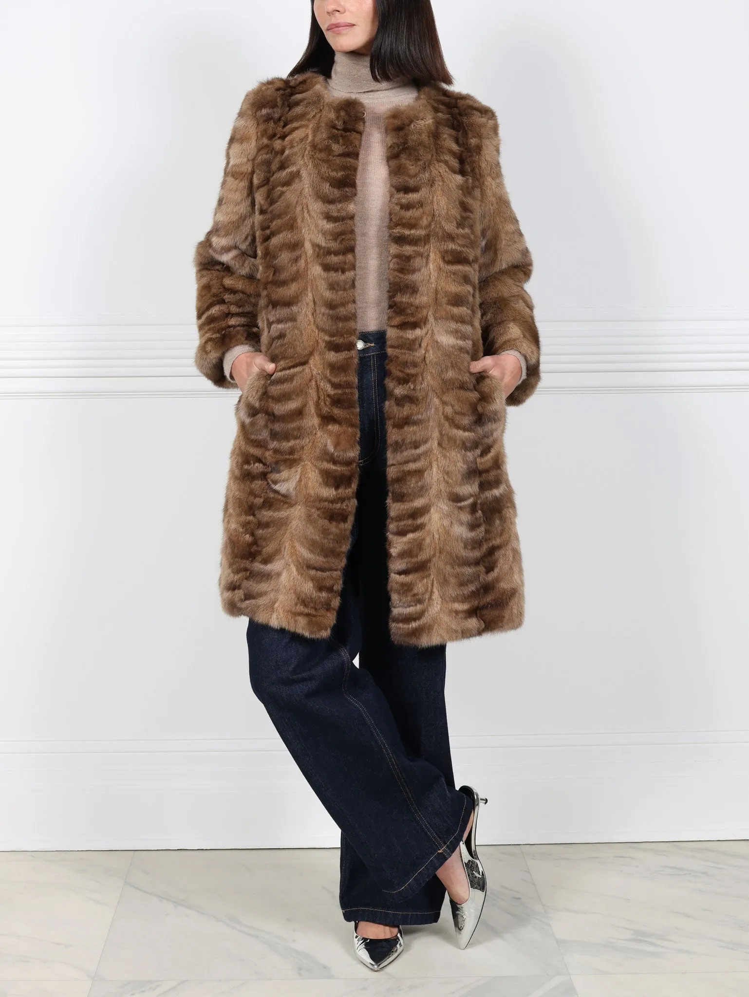Upcycled Golden Sable Fur Coat sold by Pologeorgis product image thumbnail 2