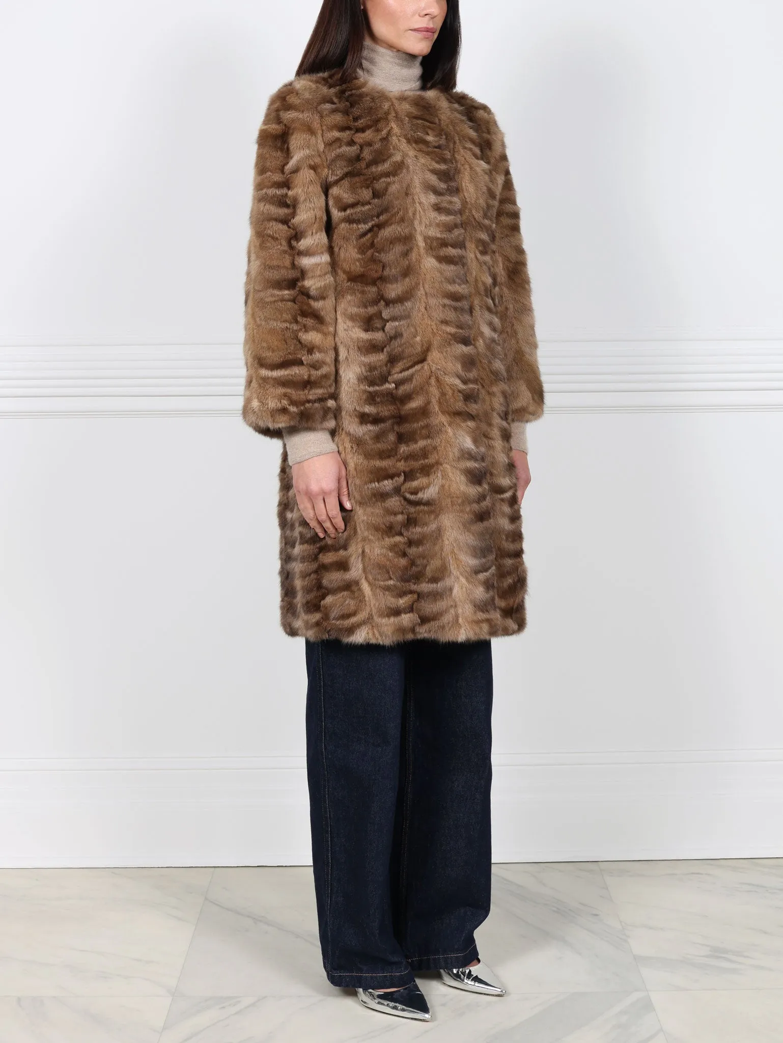 Upcycled Golden Sable Fur Coat sold by Pologeorgis product image thumbnail 3