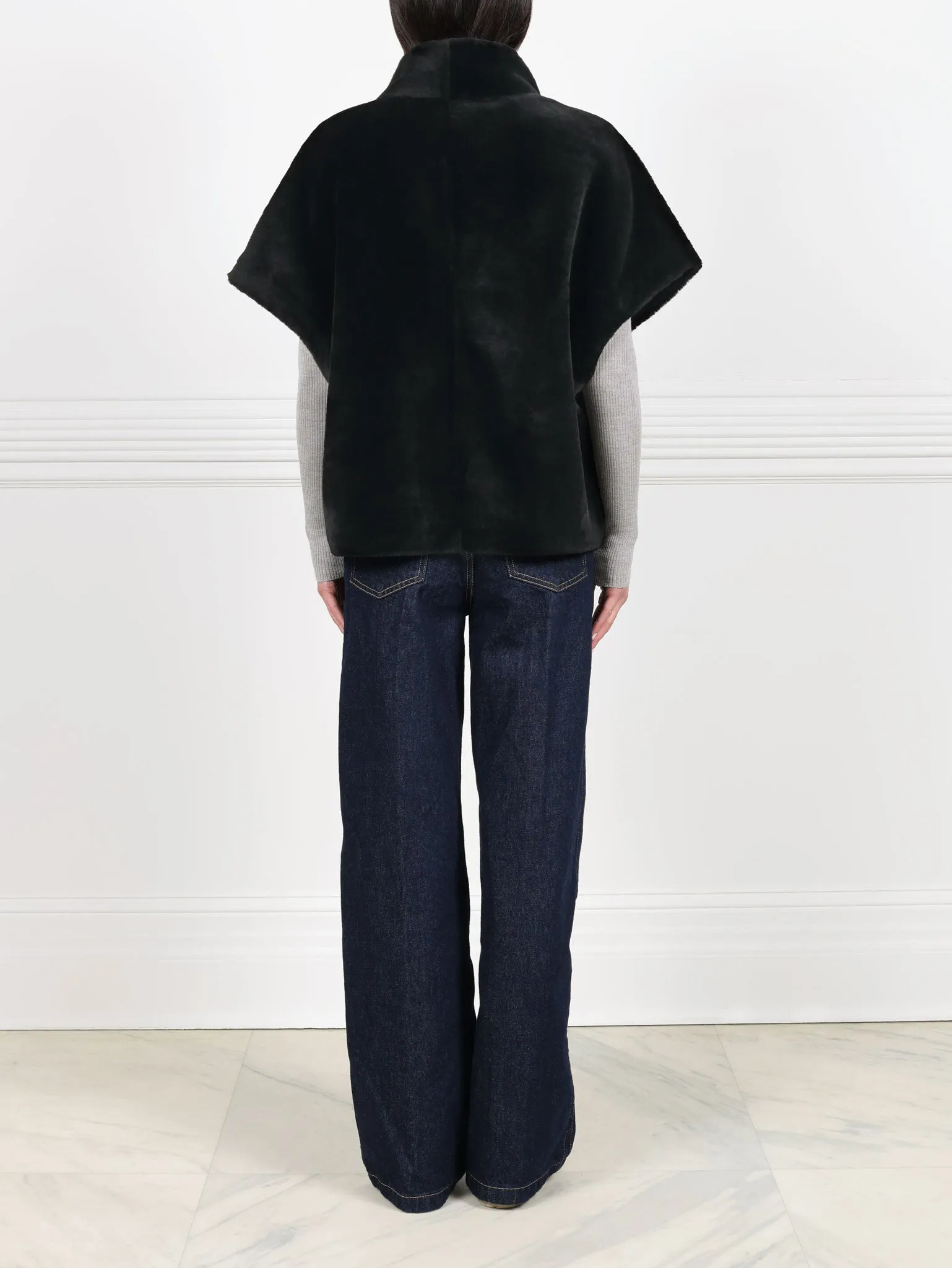 The Alyssa Shearling Cocoon Vest sold by Pologeorgis product image thumbnail 3