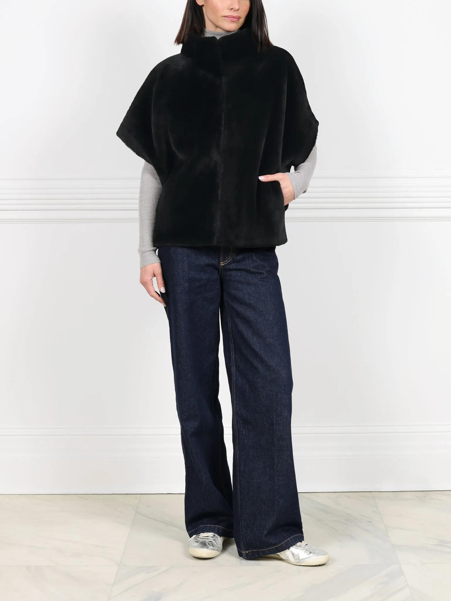 The Alyssa Shearling Cocoon Vest sold by Pologeorgis product image thumbnail 4