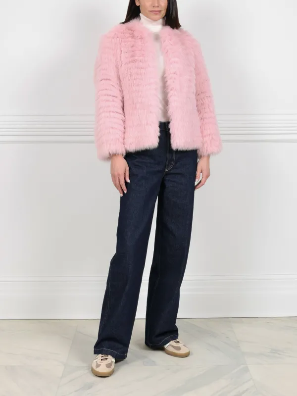 The Coral Dust Fur Jacket sold by Pologeorgis