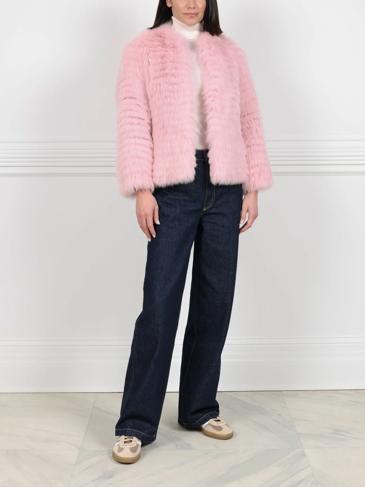 The Coral Dust Fur Jacket sold by Pologeorgis