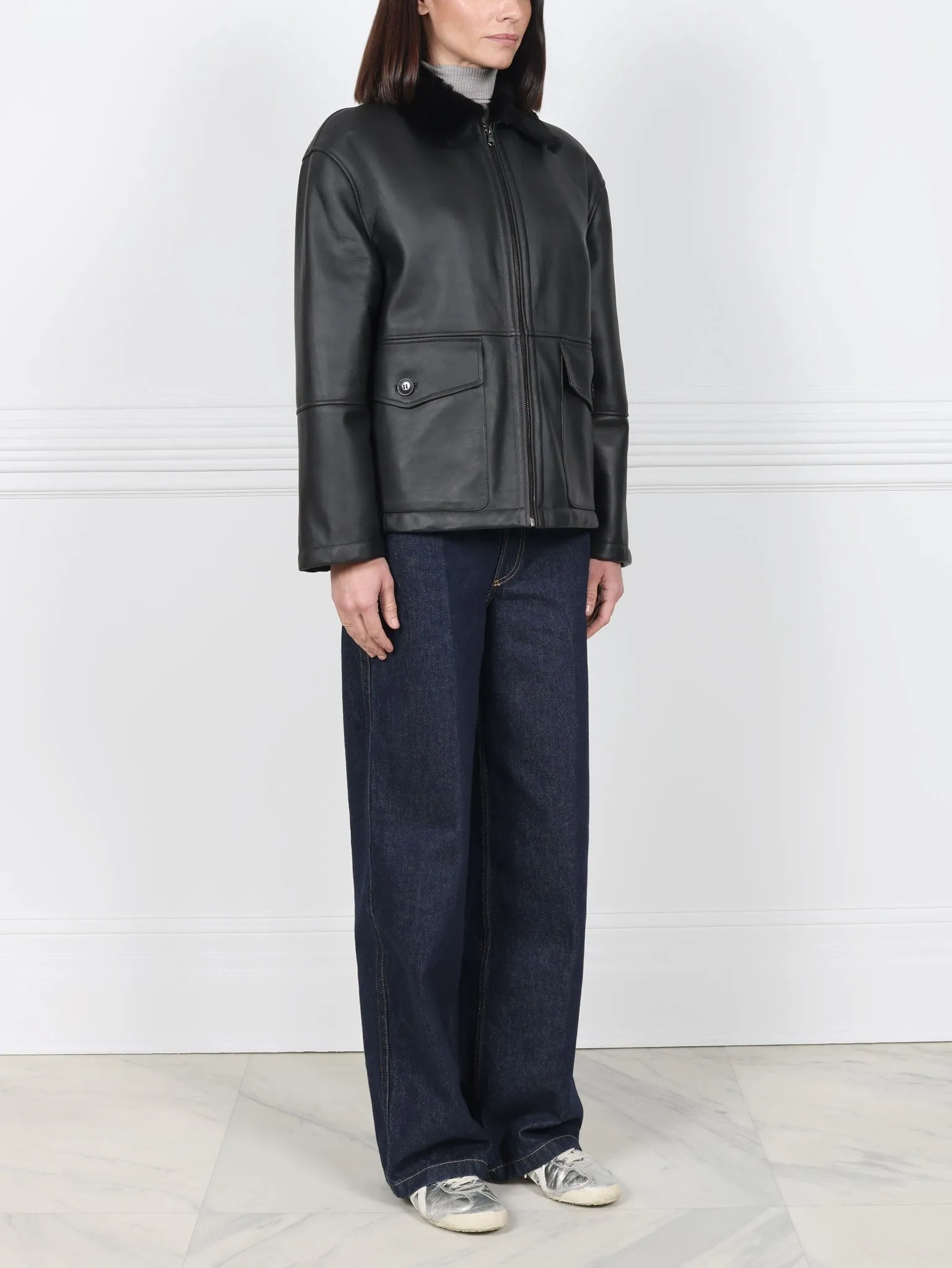 The Raider Shearling Jacket sold by Pologeorgis product image thumbnail 4