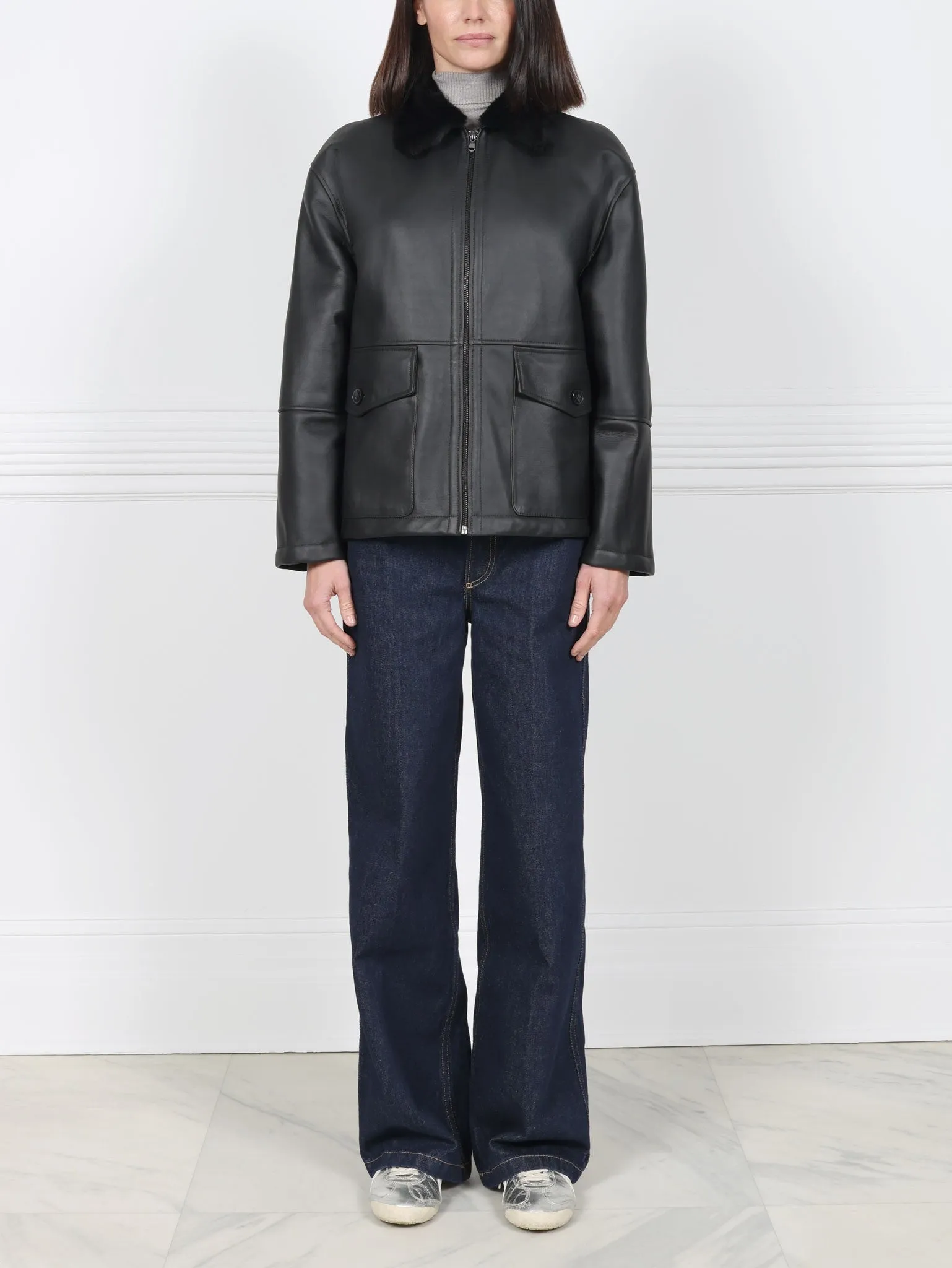 The Raider Shearling Jacket sold by Pologeorgis product image thumbnail 3