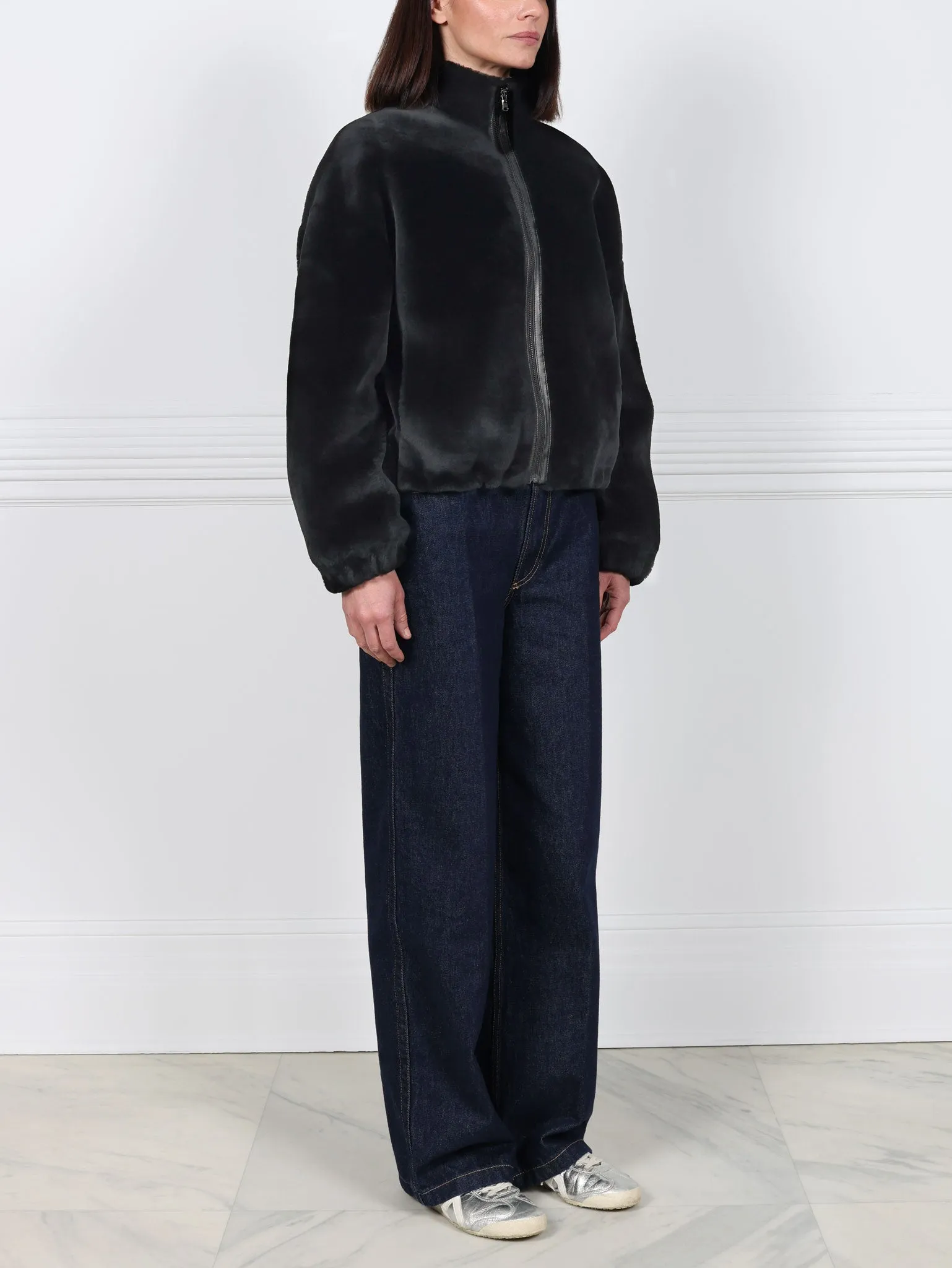 The Minnie Shearling Bomber Jacket sold by Pologeorgis product image thumbnail 4