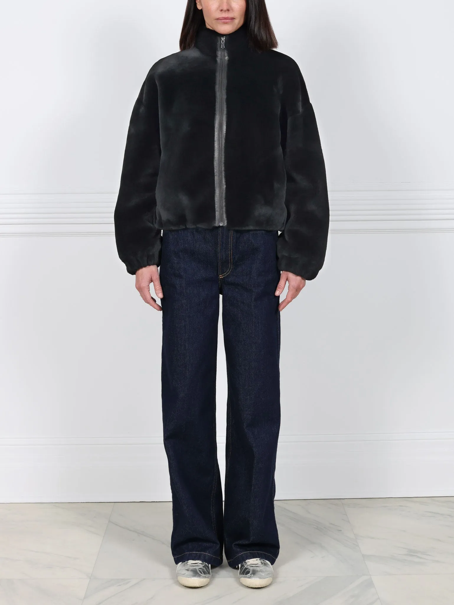 The Minnie Shearling Bomber Jacket sold by Pologeorgis product image thumbnail 3