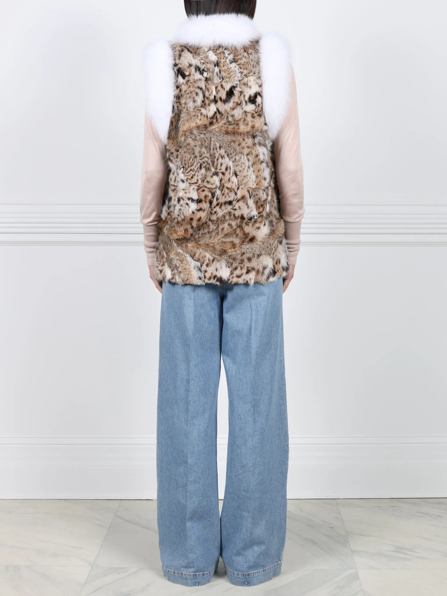 The Upcycled Spotted Fur Vest sold by Pologeorgis product image thumbnail 5