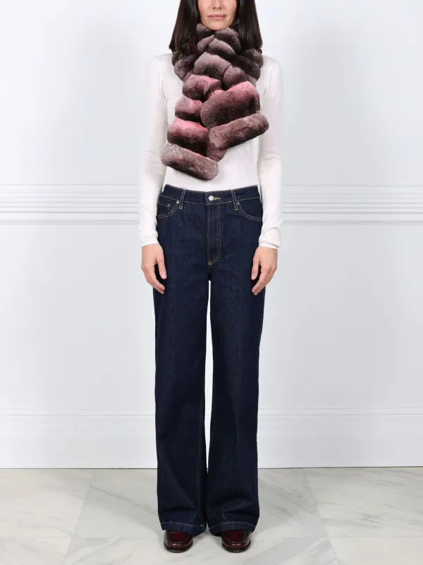 Cross Cut Chinchilla Pull Through Scarf sold by Pologeorgis