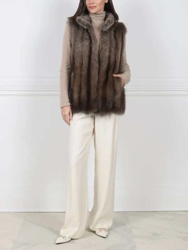 Fisher Fur Vest made by Pologeorgis