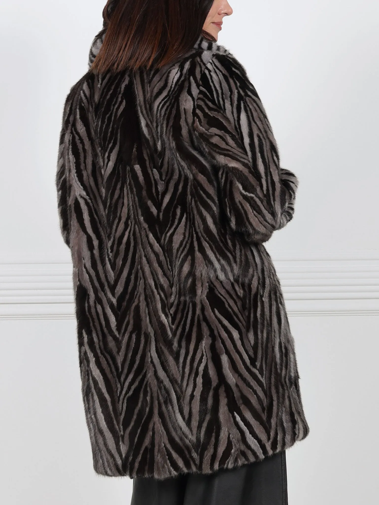 The Chevron Fen Upcycled Mink Coat sold by Pologeorgis product image thumbnail 2