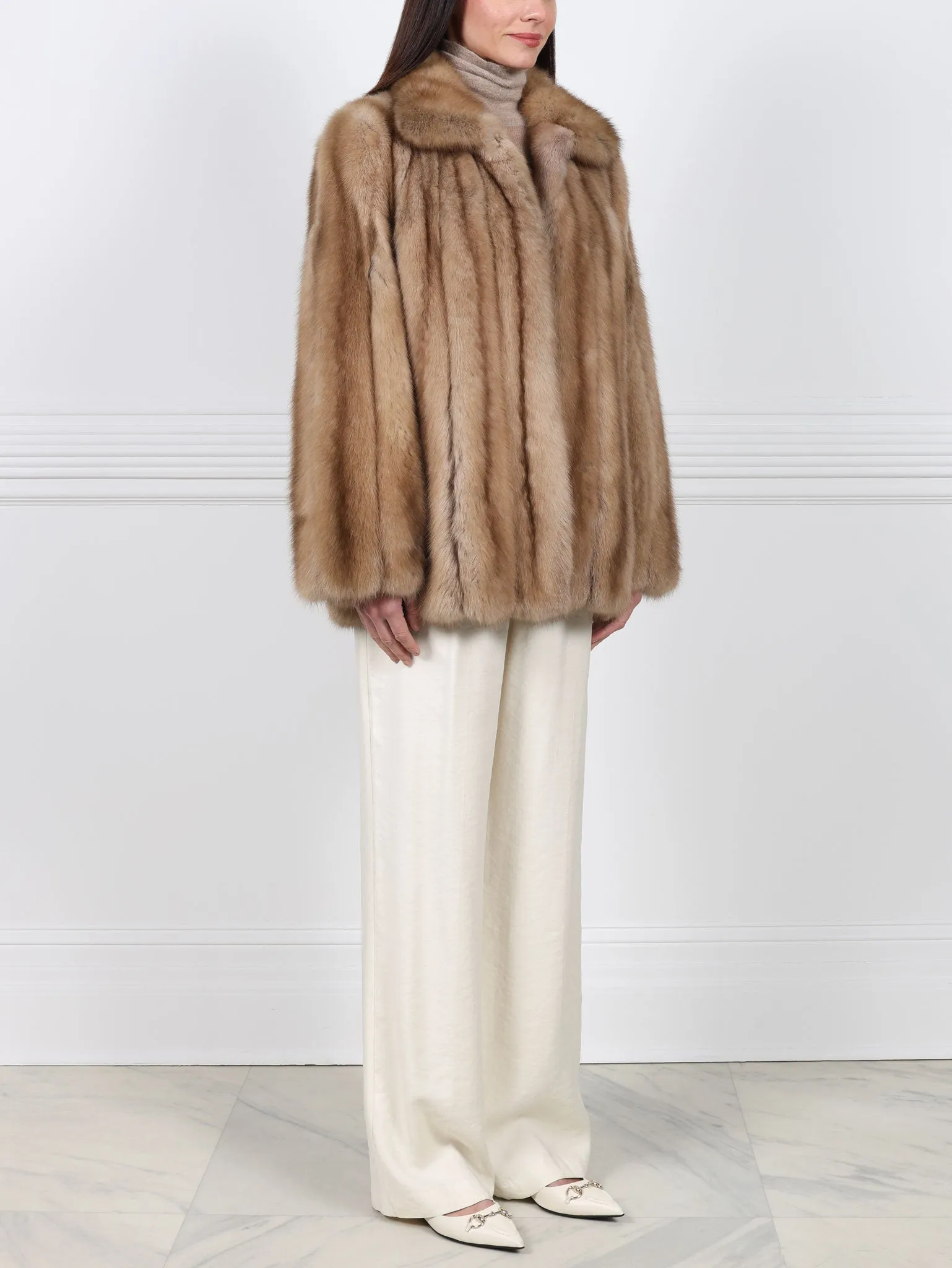 The Honey Sable Fur Jacket sold by Pologeorgis product image thumbnail 4