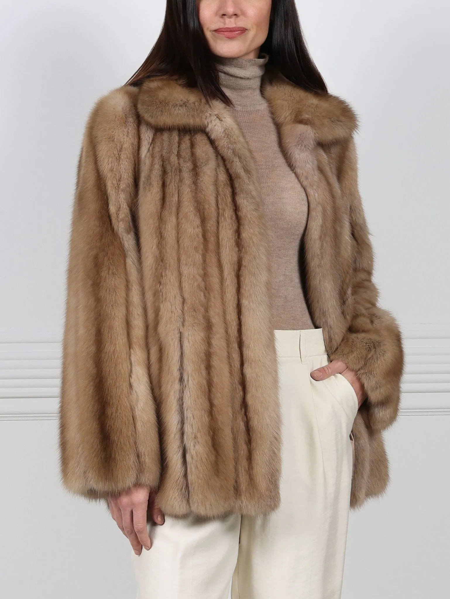The Honey Sable Fur Jacket sold by Pologeorgis product image thumbnail 2