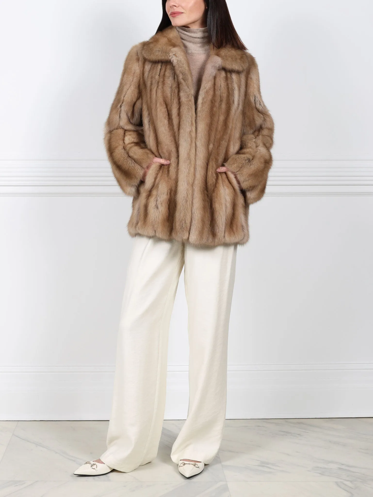 The Honey Sable Fur Jacket sold by Pologeorgis