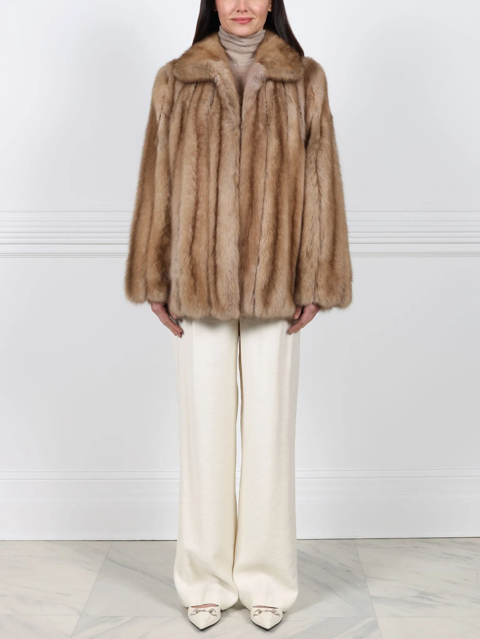 The Honey Sable Fur Jacket sold by Pologeorgis product image thumbnail 3