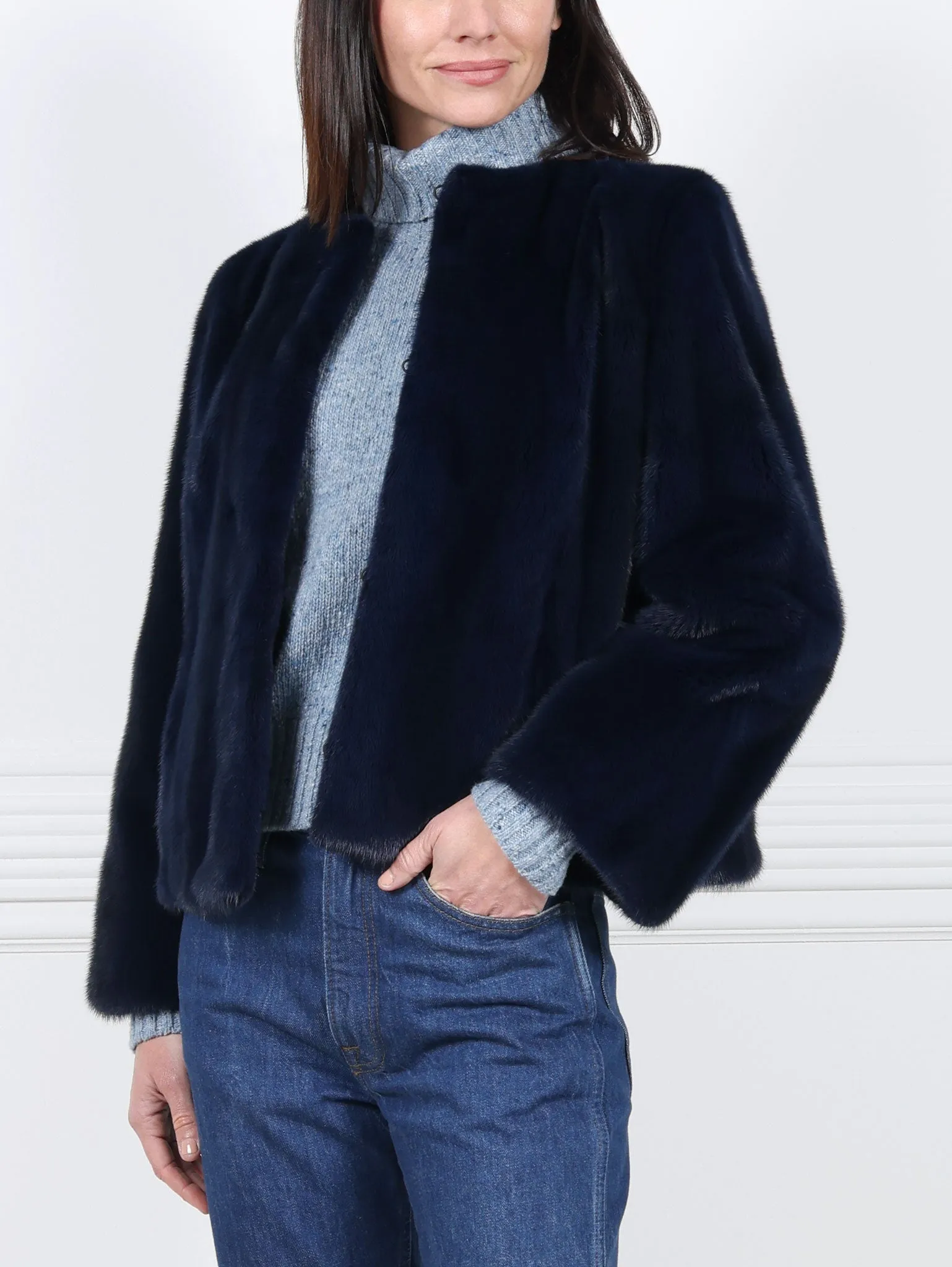 The Midnight Mink Fur Jacket sold by Pologeorgis product image thumbnail 2