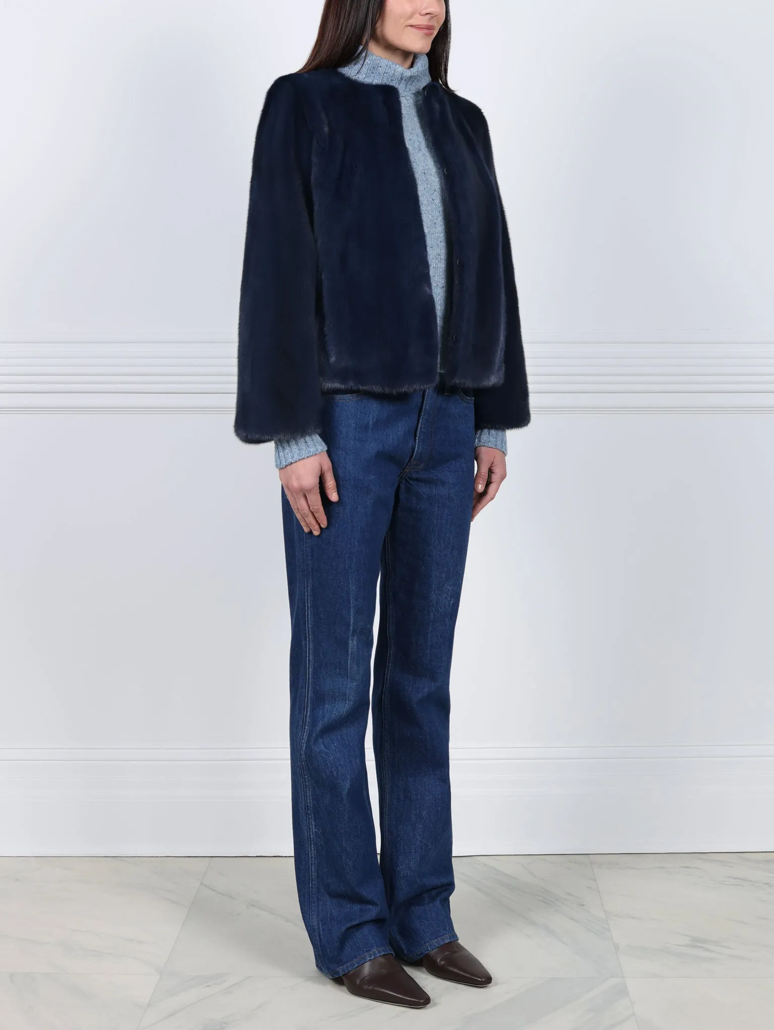 The Midnight Mink Fur Jacket sold by Pologeorgis product image thumbnail 3