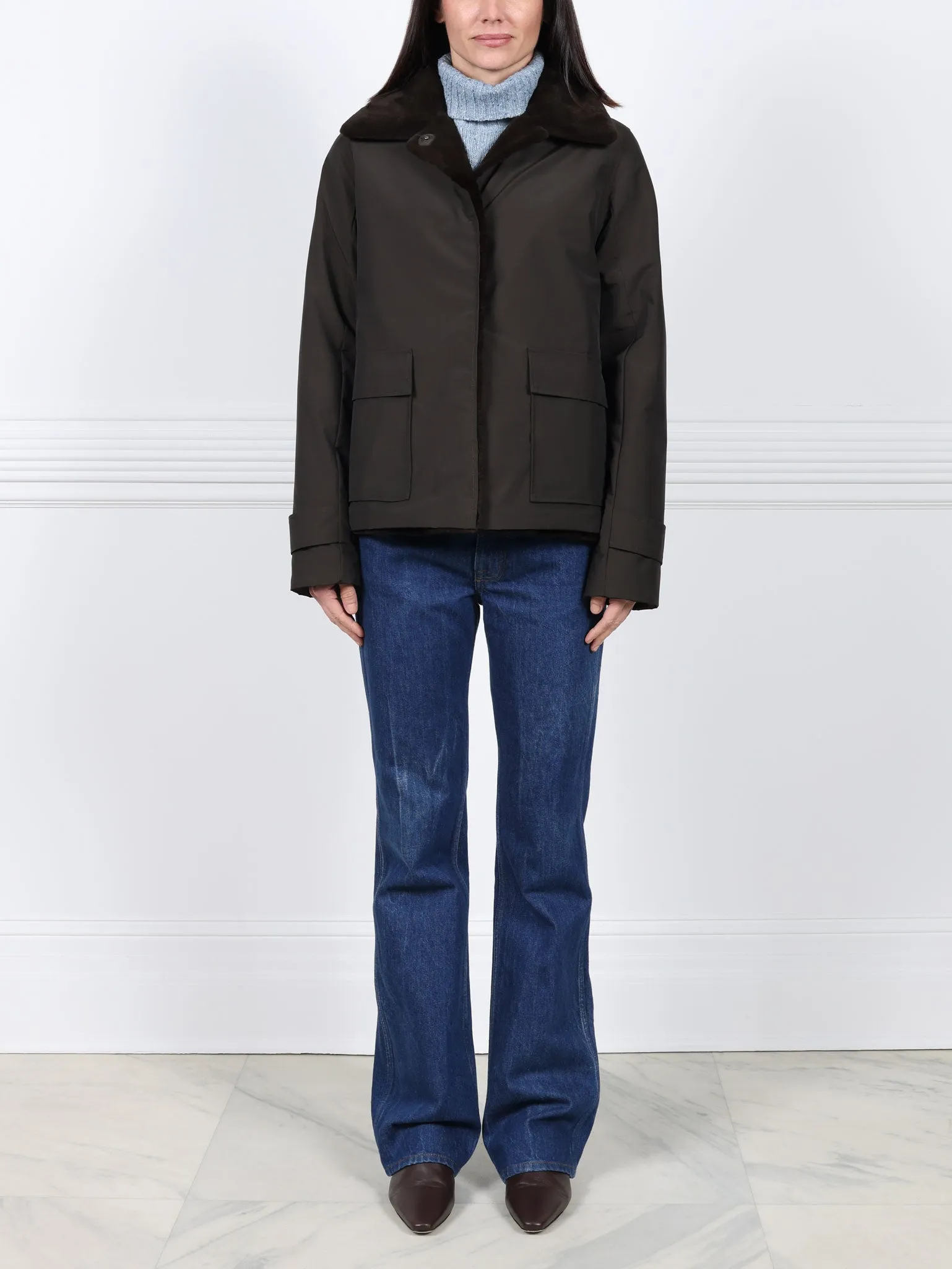 The Stormie Reversible Sheared Mink Jacket sold by Pologeorgis product image thumbnail 3