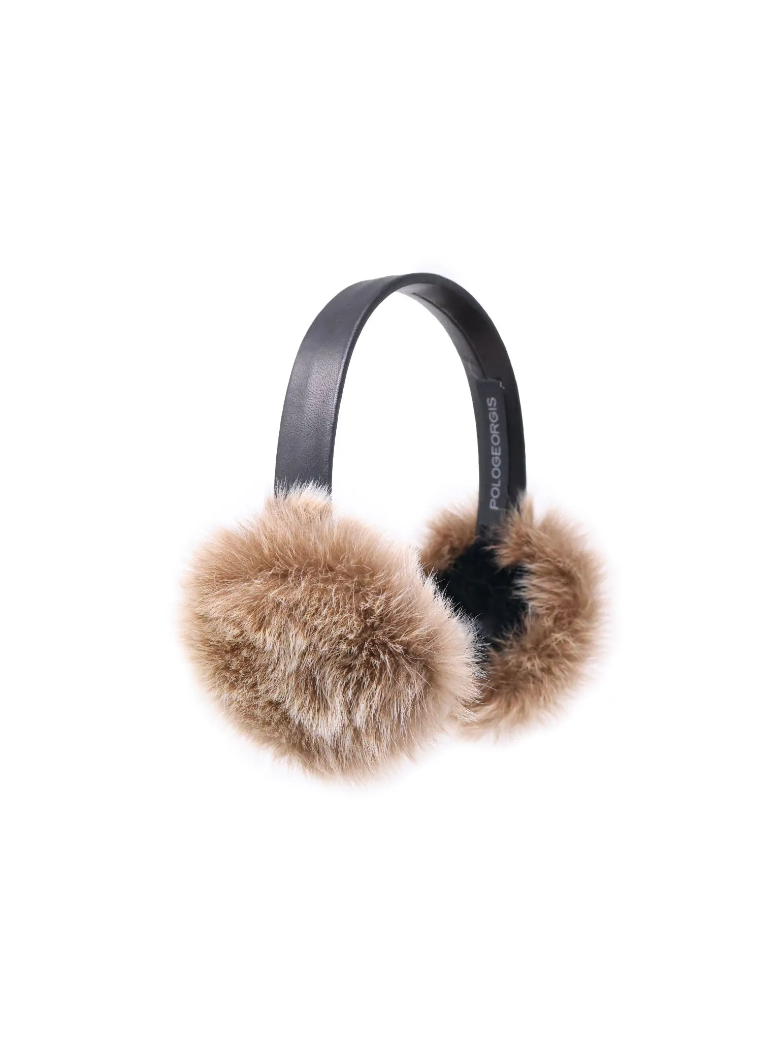 Two Toned Toscana Shearling Earmuffs with Leather Band sold by Pologeorgis product image thumbnail 2