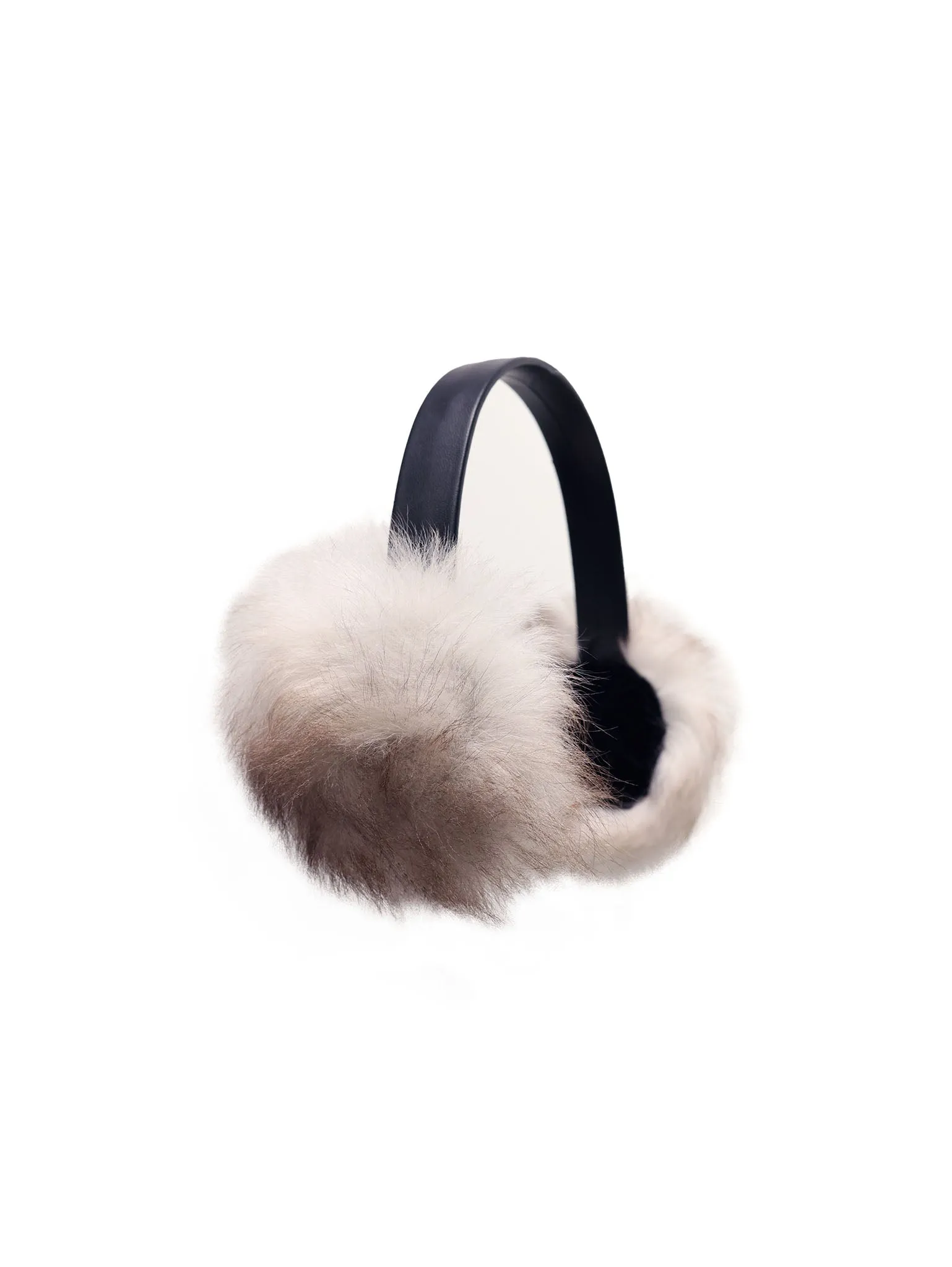 Two Toned Toscana Shearling Earmuffs with Leather Band sold by Pologeorgis product image thumbnail 3