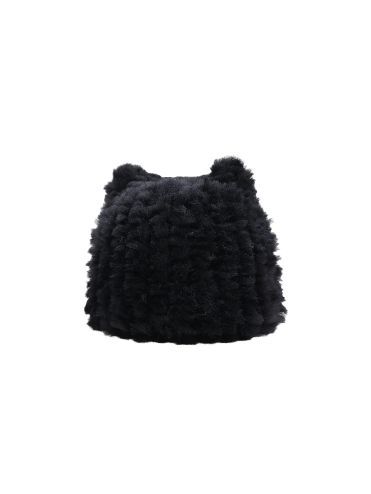 Knitted Shearling Hat with Ears sold by Pologeorgis product image thumbnail 2