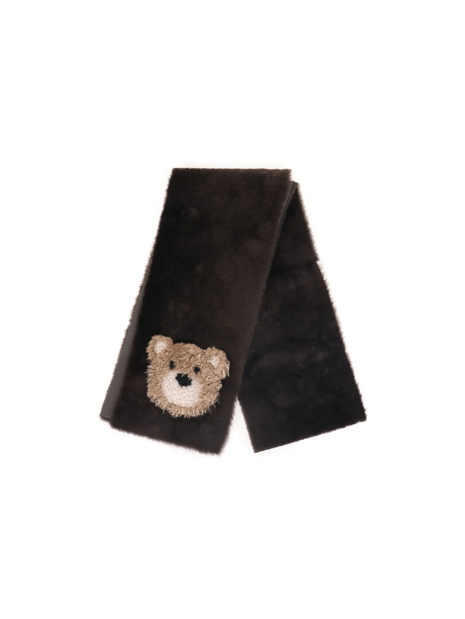 The Bear Merino Shearling Pull Through Scarf sold by Pologeorgis product image thumbnail 2