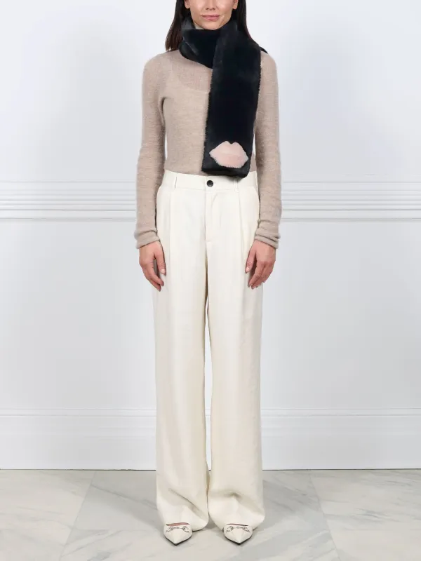 The Kiss Merino Shearling Scarf sold by Pologeorgis