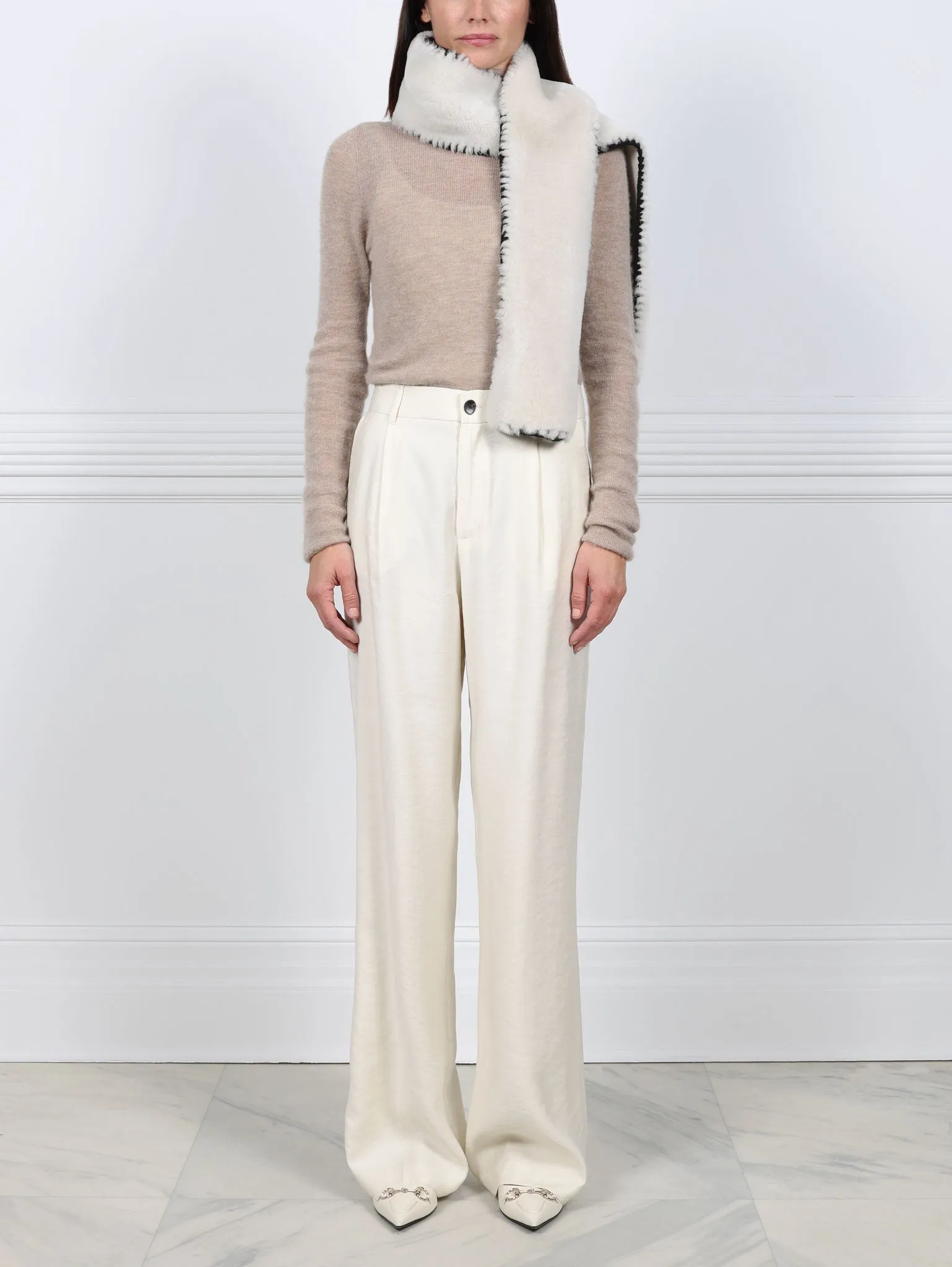 Embroidered Trimmed Scarf sold by Pologeorgis