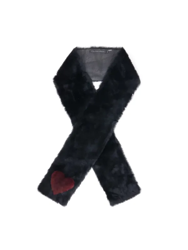 The Heart Merino Shearling Pull Through Scarf sold by Pologeorgis